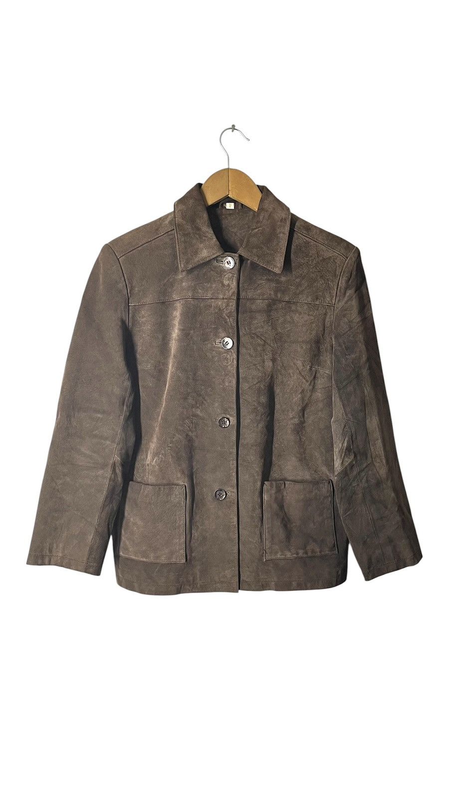 Vintage VINTAGE SUEDE LEATHER COAT JACKET Size S / US 4 / IT 40 - 1 Thumbnail