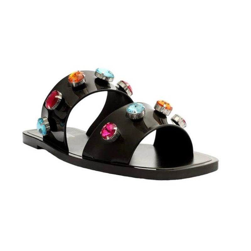 SCHUTZ Schutz Lizzie Crystal PVC slip on slide sandal NEW size 8B Size US 8 / IT 38 - 2 Thumbnail