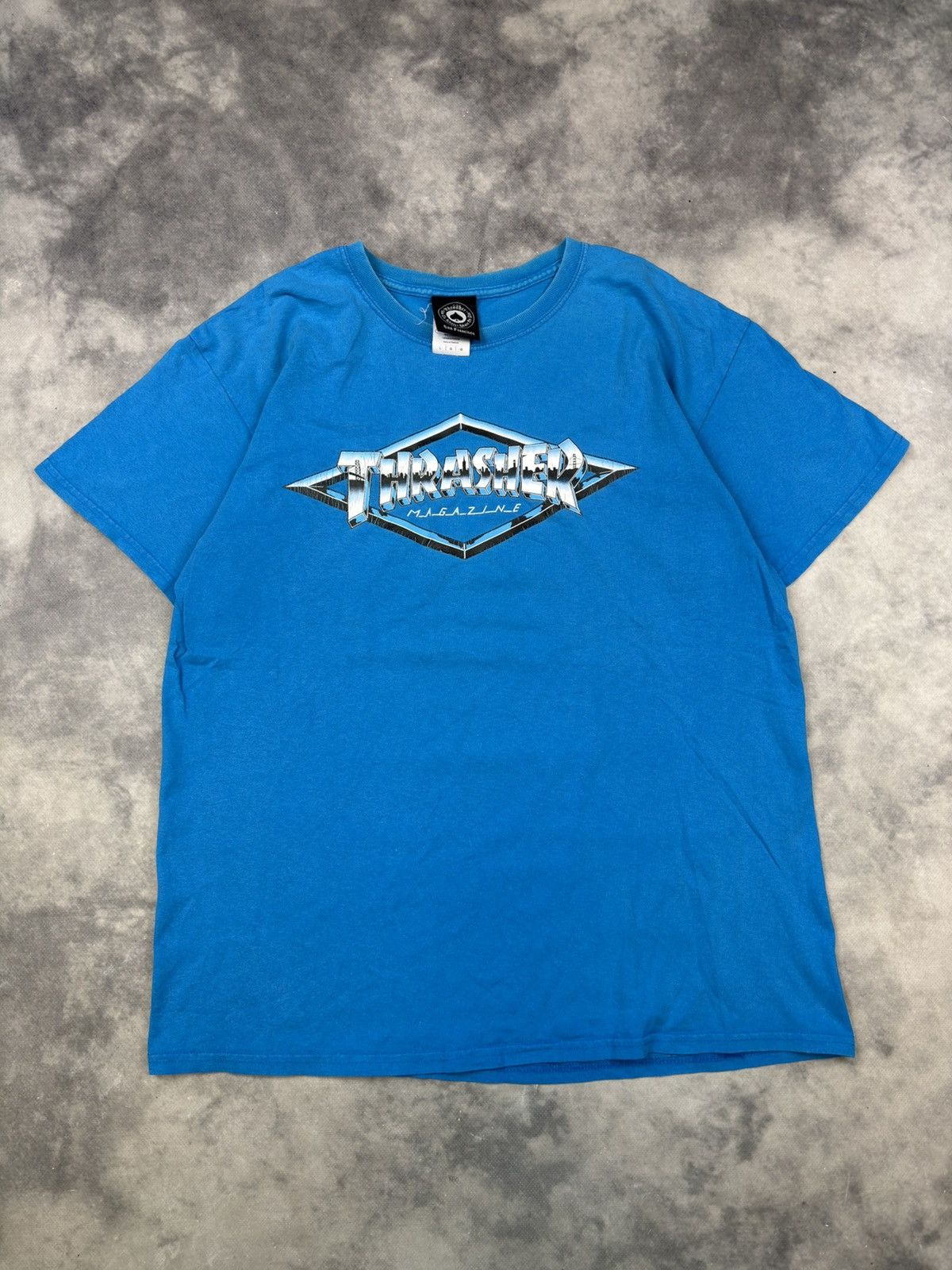 Thrasher × Vintage Vintage Trasher Metal Logo Y2k Streetwear Skate Drip Drill Size US L / EU 52-54 / 3 - 1 Thumbnail