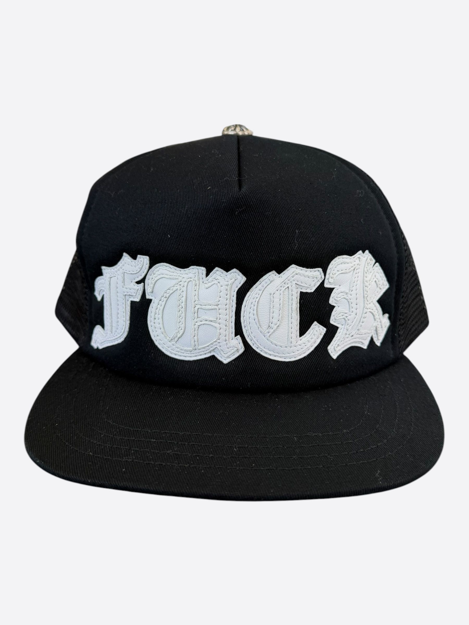 Chrome Hearts White and Black Chrome Hearts Trucker Hat | Grailed