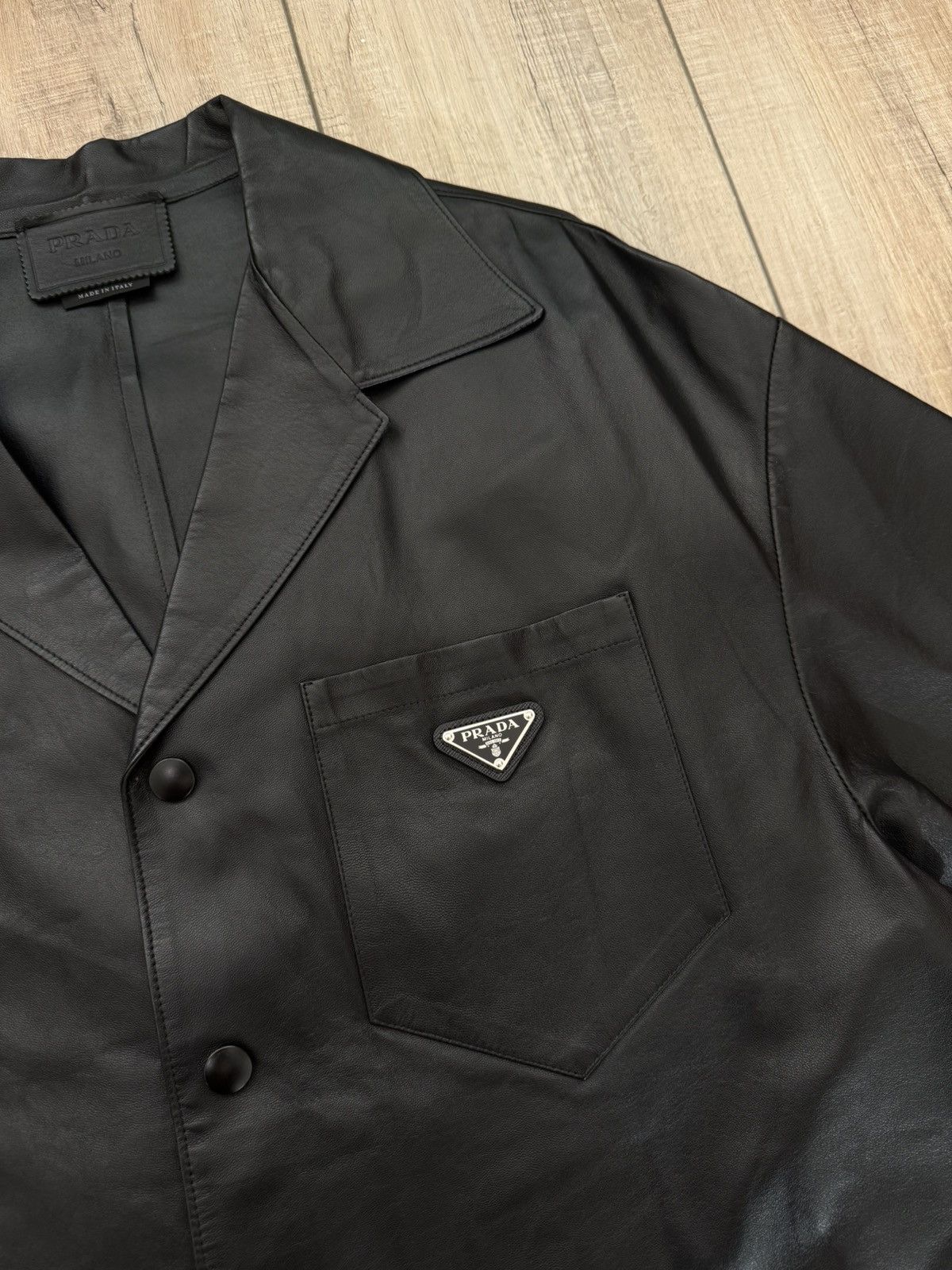 Prada Prada Nappa leather shirt Size US L / EU 52-54 / 3 - 4 Thumbnail