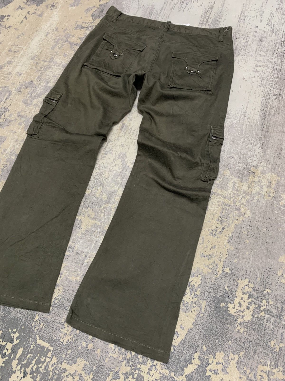 If Six Was Nine Semantic Design Cyber Y2K Bondage Flare Cargo Pants Size US 32 / EU 48 - 12 Thumbnail