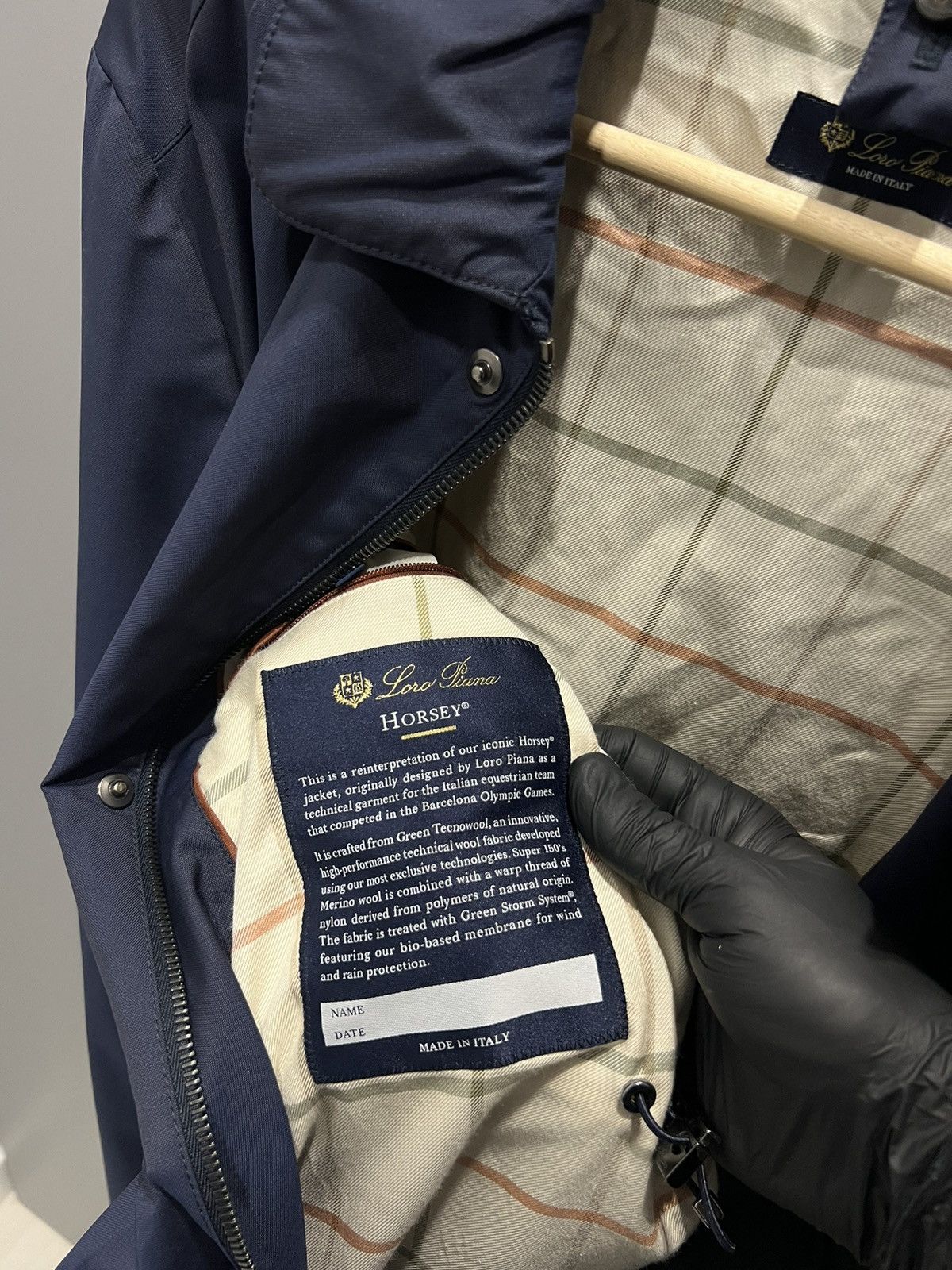 Loro Piana LORO PIANA Horsey Wool Blend Carcoat Jacket Large Blue 5000$ Size US L / EU 52-54 / 3 - 12 Thumbnail