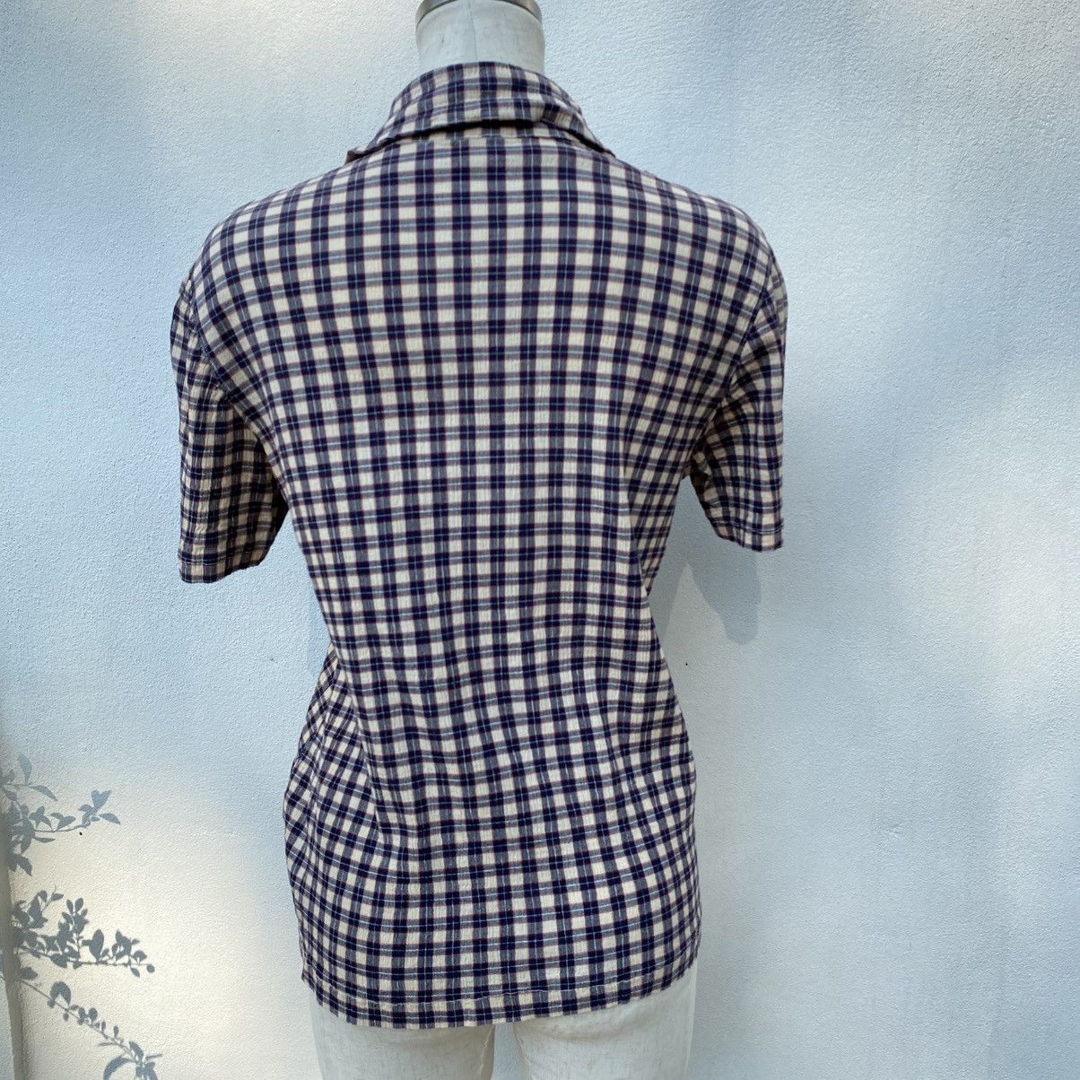 Tsumori Chisato Tsumori Chisato Vintage Plaid Button-Up Pleated Shirt Size M / US 6-8 / IT 42-44 - 14 Thumbnail