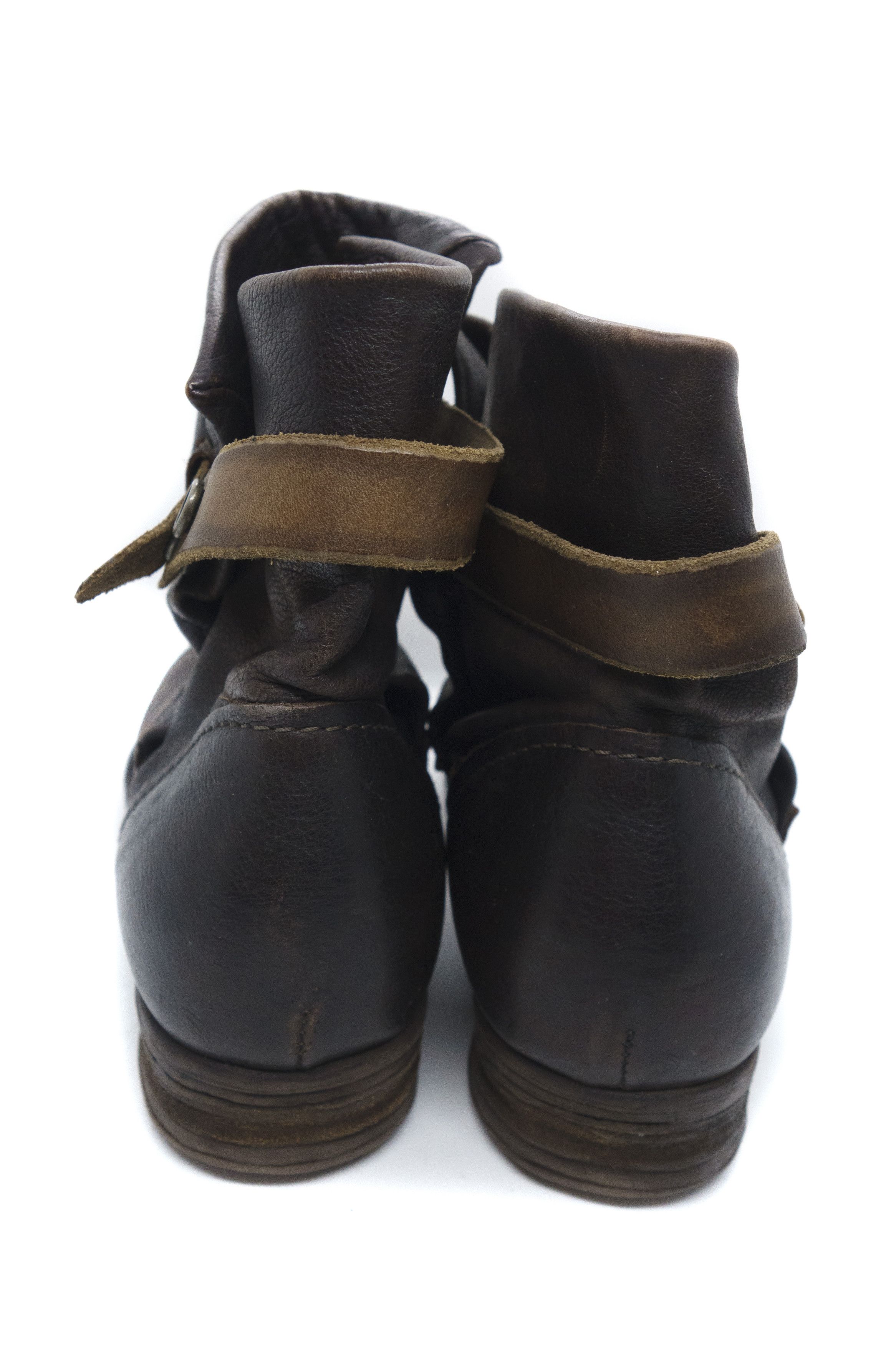 A.S.98 AS98 Biker Belted Leather Boots Size US 7 / IT 37 - 4 Thumbnail
