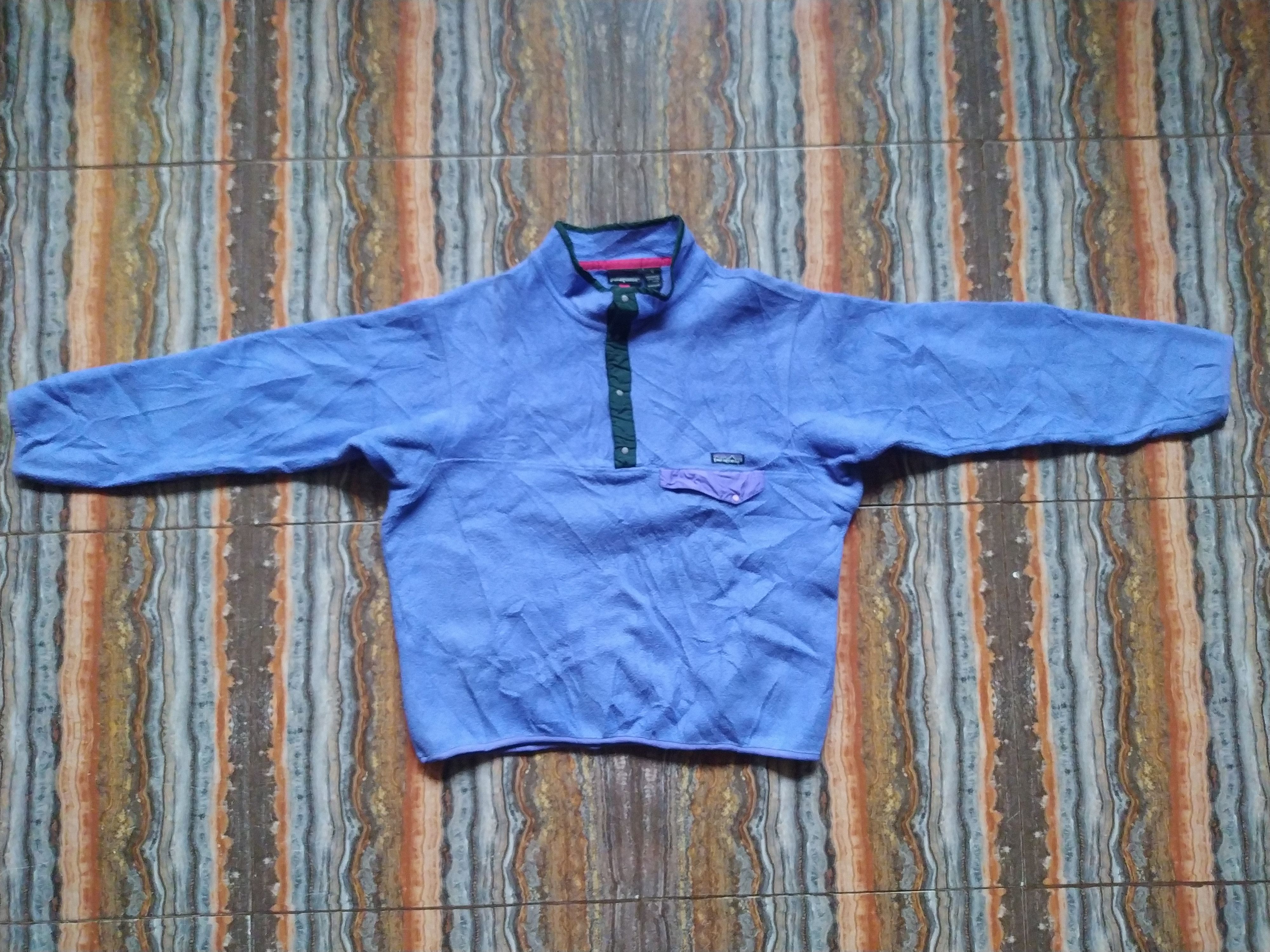 image of Patagonia Vintage 90's Snap T Fleece Jacket in Blue, Men's (Size XL)