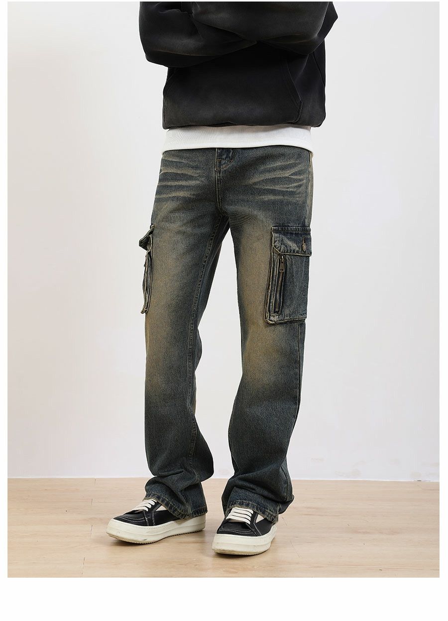 washed faded damaged grunge jeans