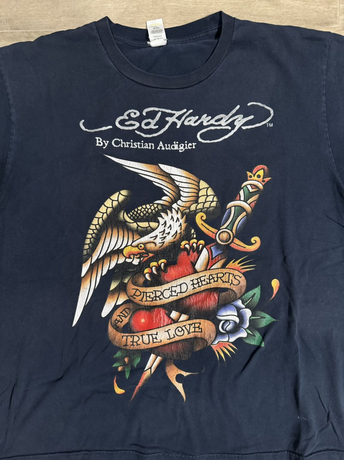 Ed Hardy × Vintage Vintage Ed Hardy T shirt! Size US XL / EU 56 / 4 - 2 Thumbnail