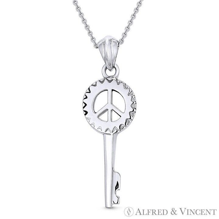 Other Peace Sign Skeleton "Key to Heart" Charm Pendant Size ONE SIZE - 1 Preview