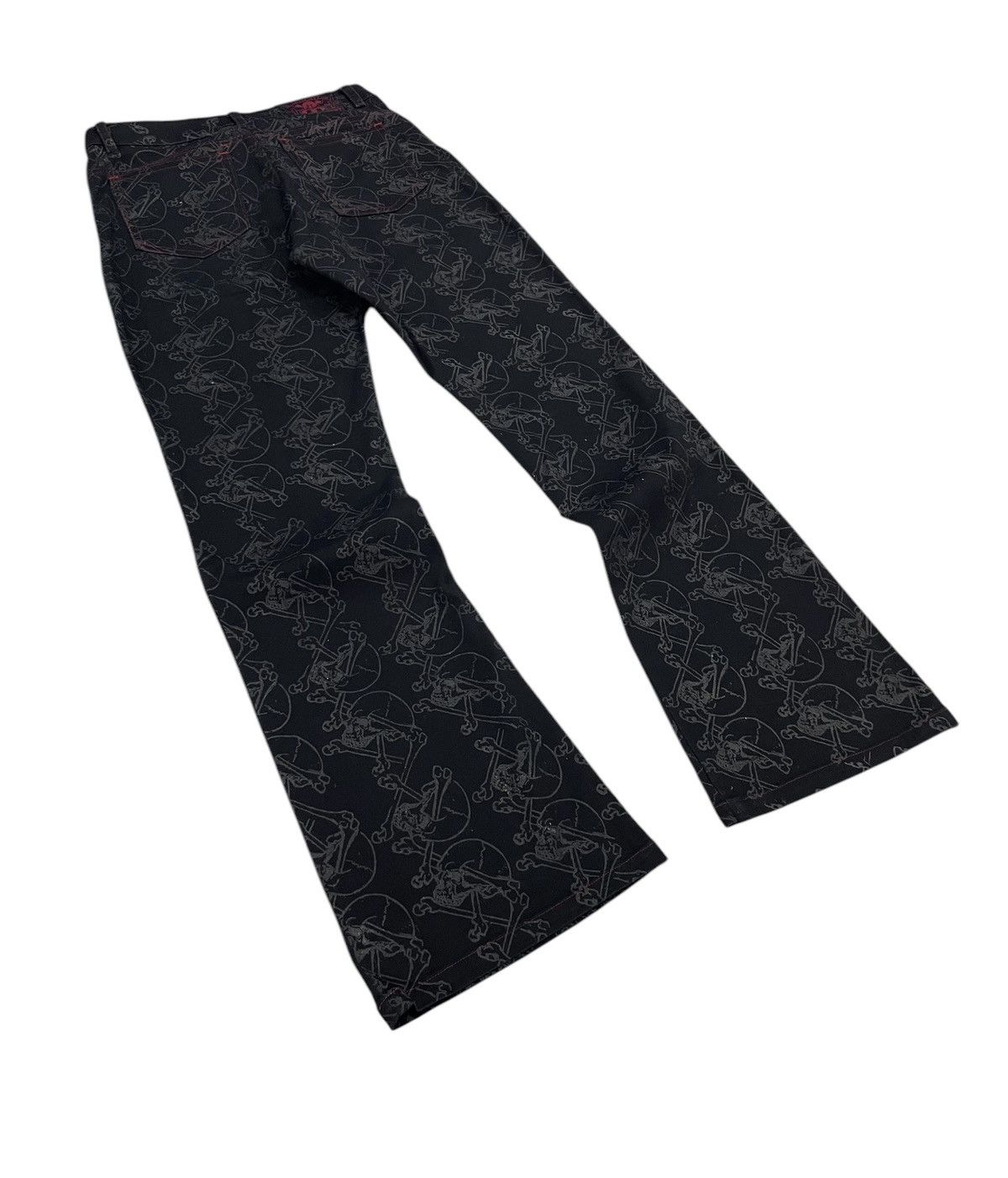 Hysteric Glamour × If Six Was Nine × Japanese Brand H.naoto Anarchy Skull Monogram Flare Pants Size US 28 / EU 44 - 4 Thumbnail