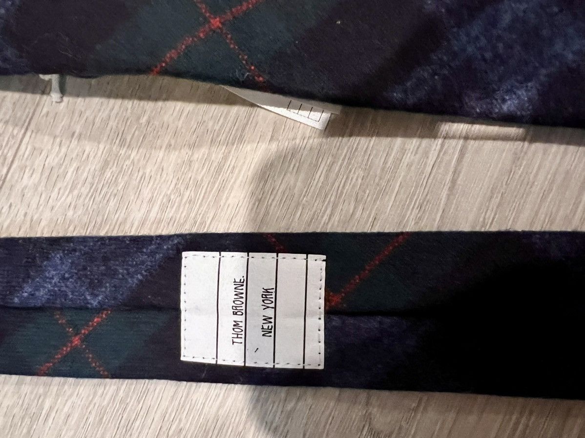 Thom Browne Thom Browne Slim Tartan Flannel Tie Wool Cashmere Italy Size ONE SIZE - 9 Thumbnail