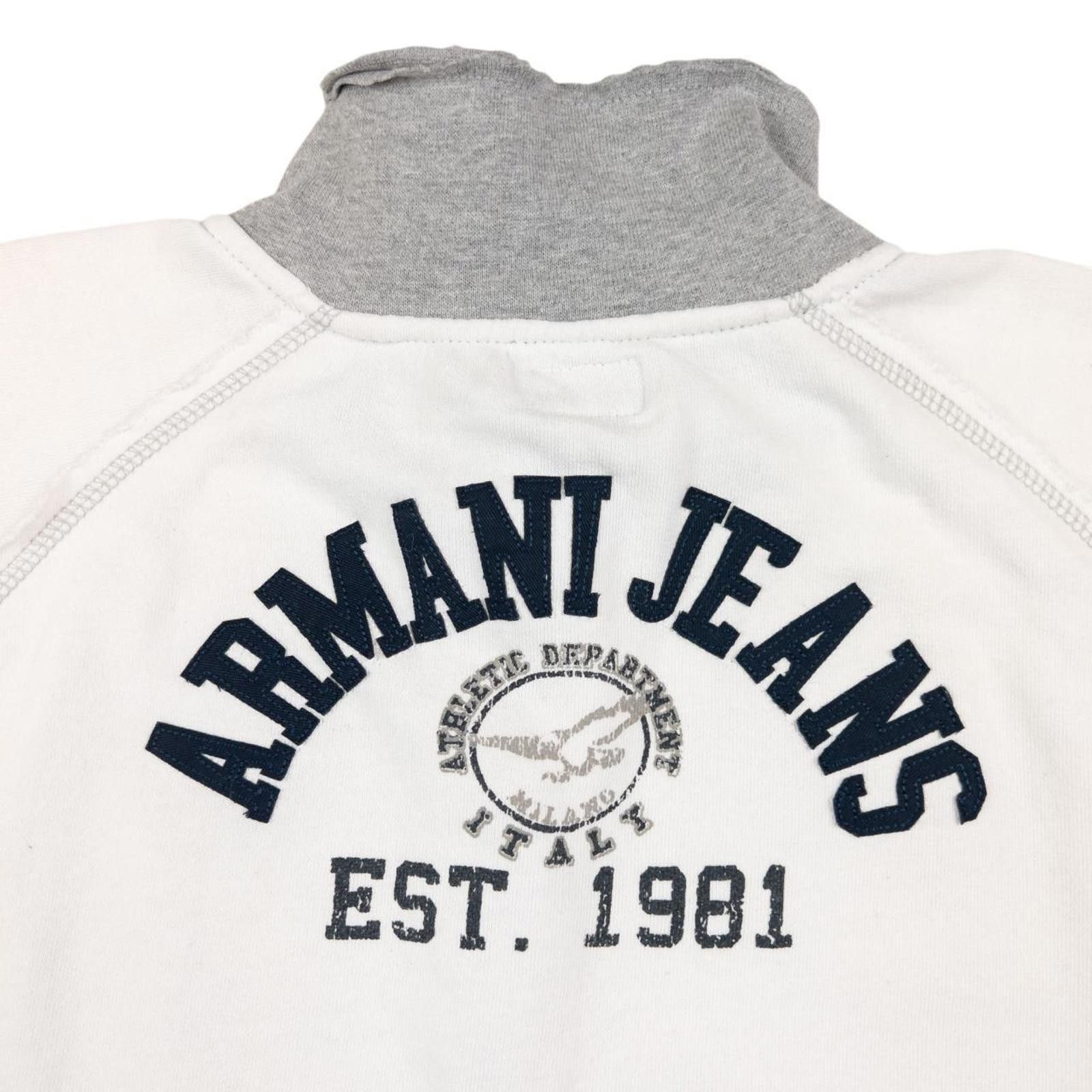 Designer Vintage Armani Jeans Q Zip Sweatshirt Size XL Size US XL / EU 56 / 4 - 5 Thumbnail