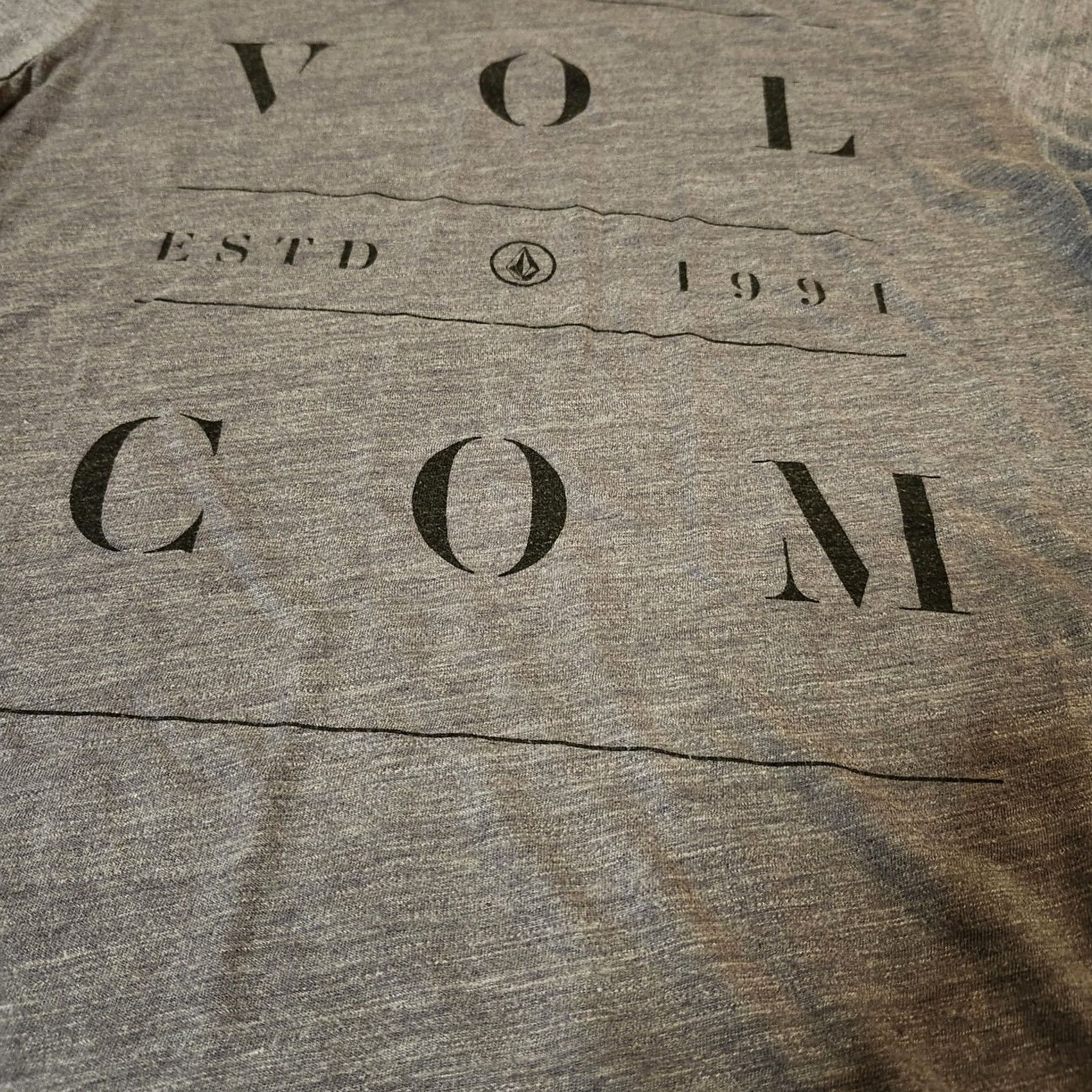 Volcom Volcom Men's Gray Heathered Short Sleeve T-shirt Tee M Graphic Print Crew Neck T-Shirt, Cotton Blend, Regular Fit, Easy Care, Mexico, Men Size US M / EU 48-50 / 2 - 4 Thumbnail