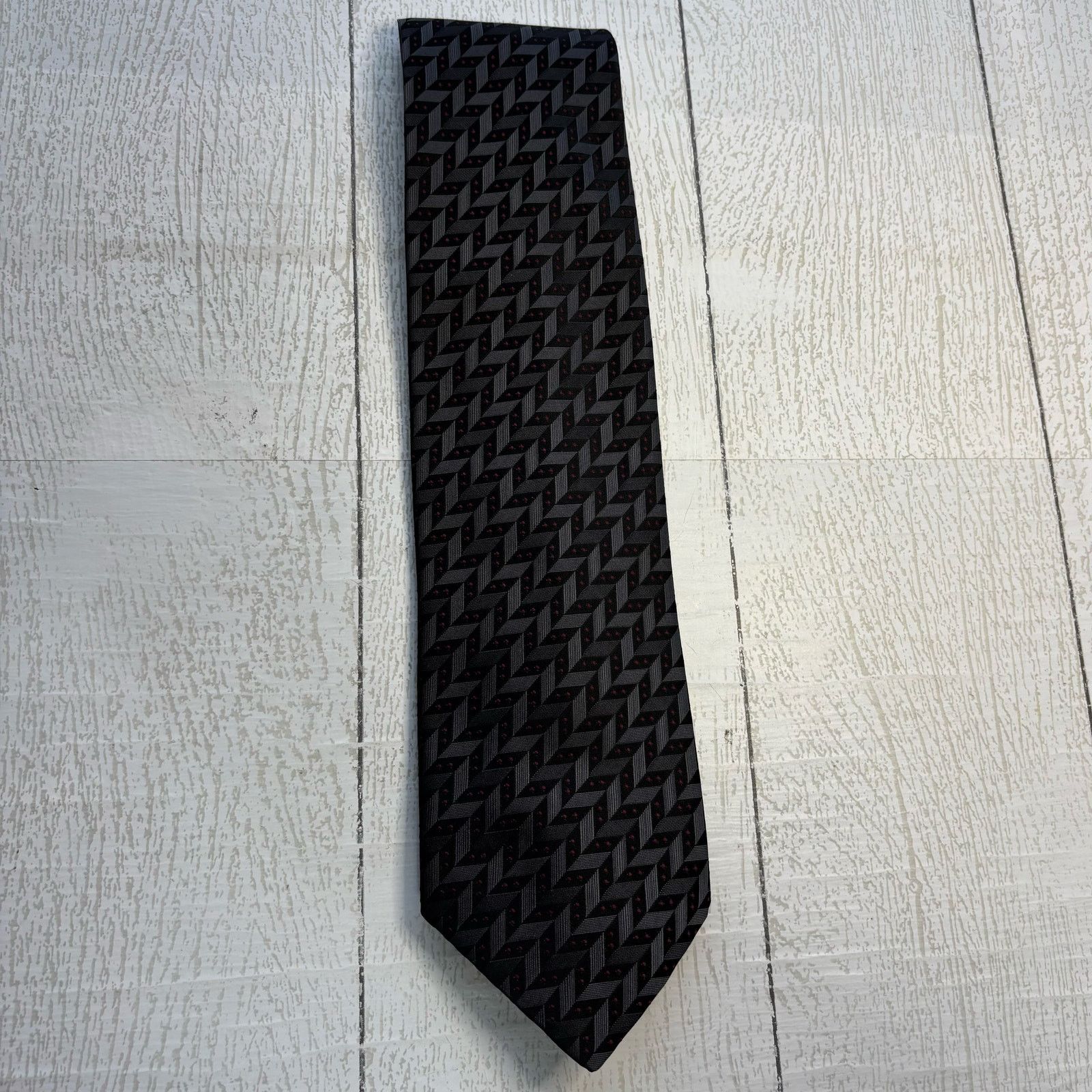 Other Giuliano Giavelli Geometric Tie Black and Steel Size ONE SIZE - 2 Thumbnail