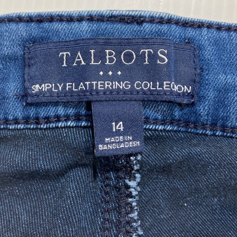 Talbots Talbots Simply Blue Dark Wash Stretch Jegging Crop Women 14 Size 36" / US 14 / IT 50 - 3 Thumbnail