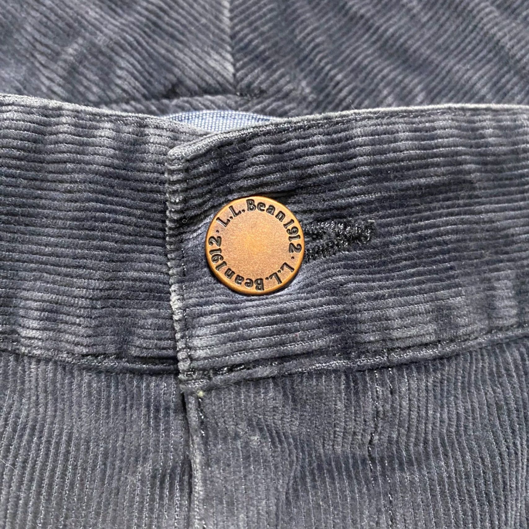 Vintage L.L Bean Jeans Womens 14P Petites Gray Corduroy Straight Leg High Rise Size 24" / US 00 / IT 34 - 4 Thumbnail