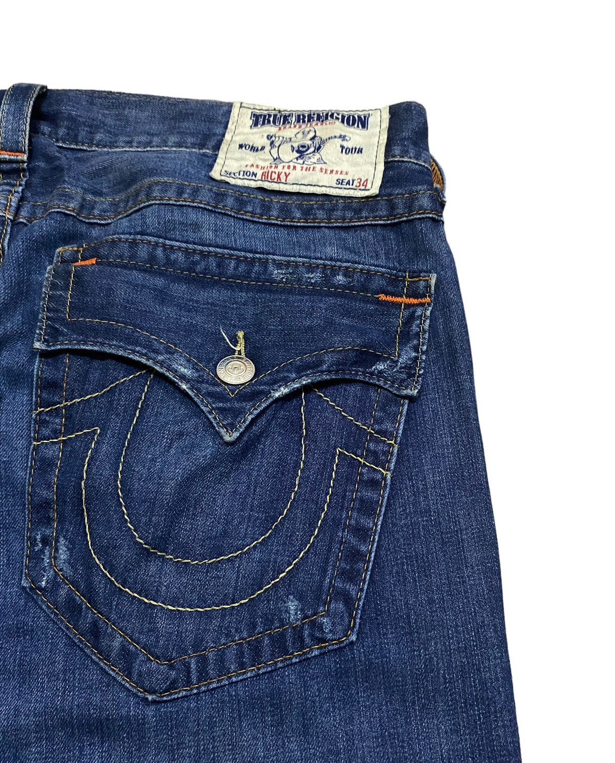 True Religion Rare Design Vintage True Religion Ricky Baggy Jeans 1990s Size US 36 / EU 52 - 6 Thumbnail