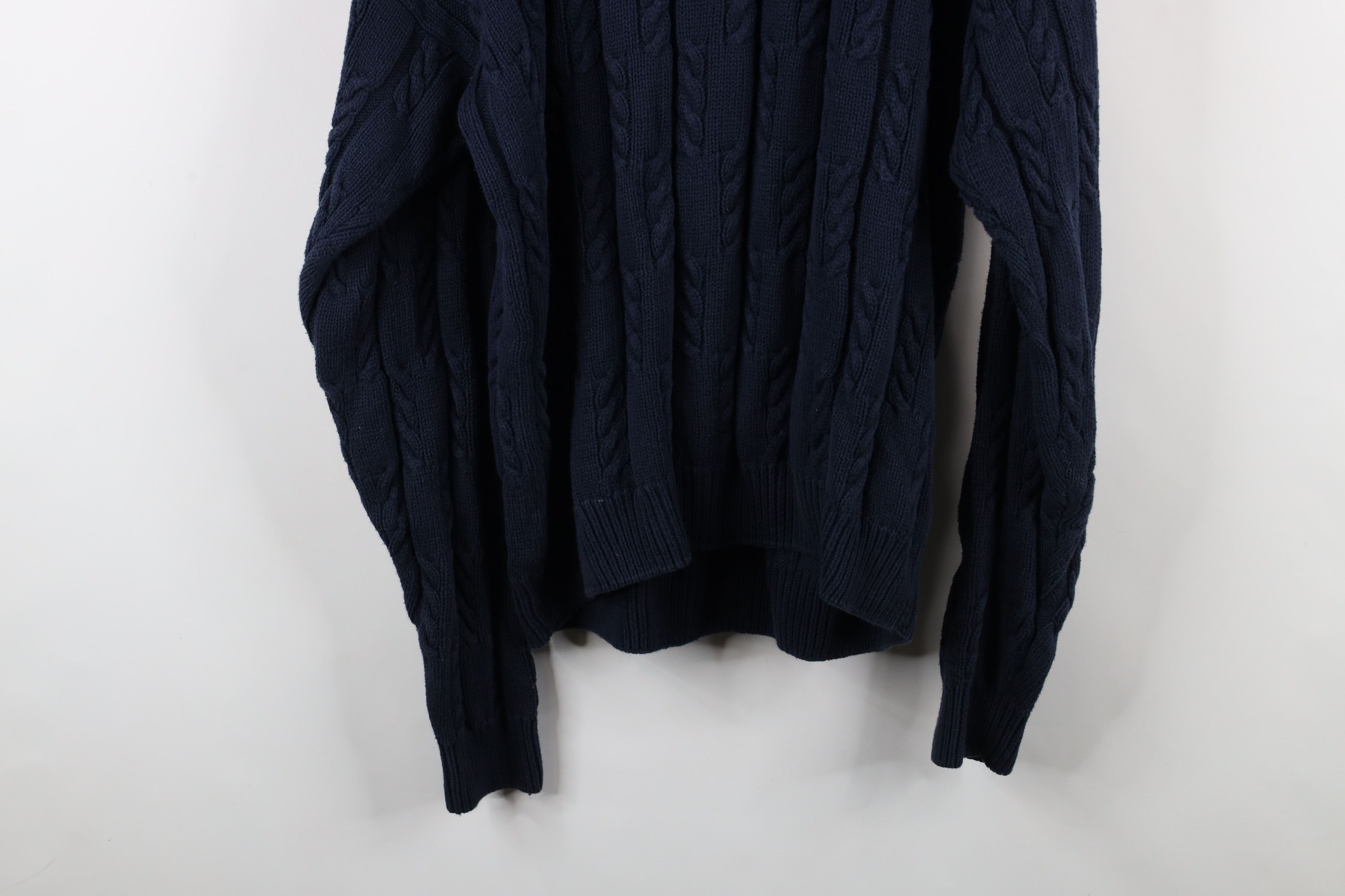 Ralph Lauren × Vintage Vintage 90s Chaps Ralph Lauren Cable Knit Crest Sweater Size US XL / EU 56 / 4 - 14 Thumbnail