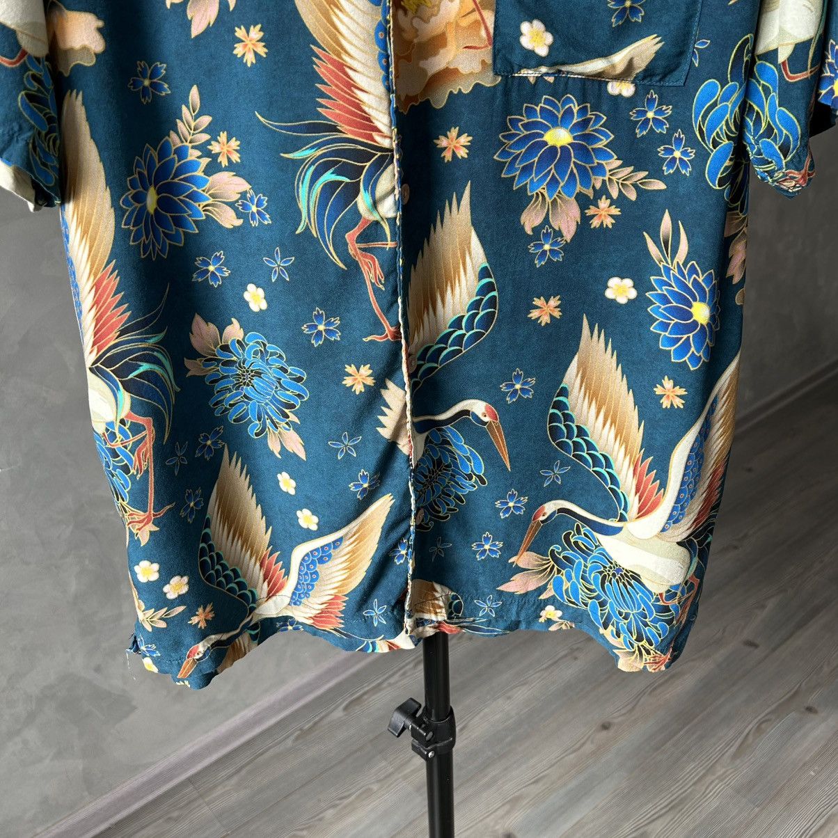 Percival Percival Bird Flowers Pattern Hawaiian Shirt M Size US M / EU 48-50 / 2 - 4 Thumbnail