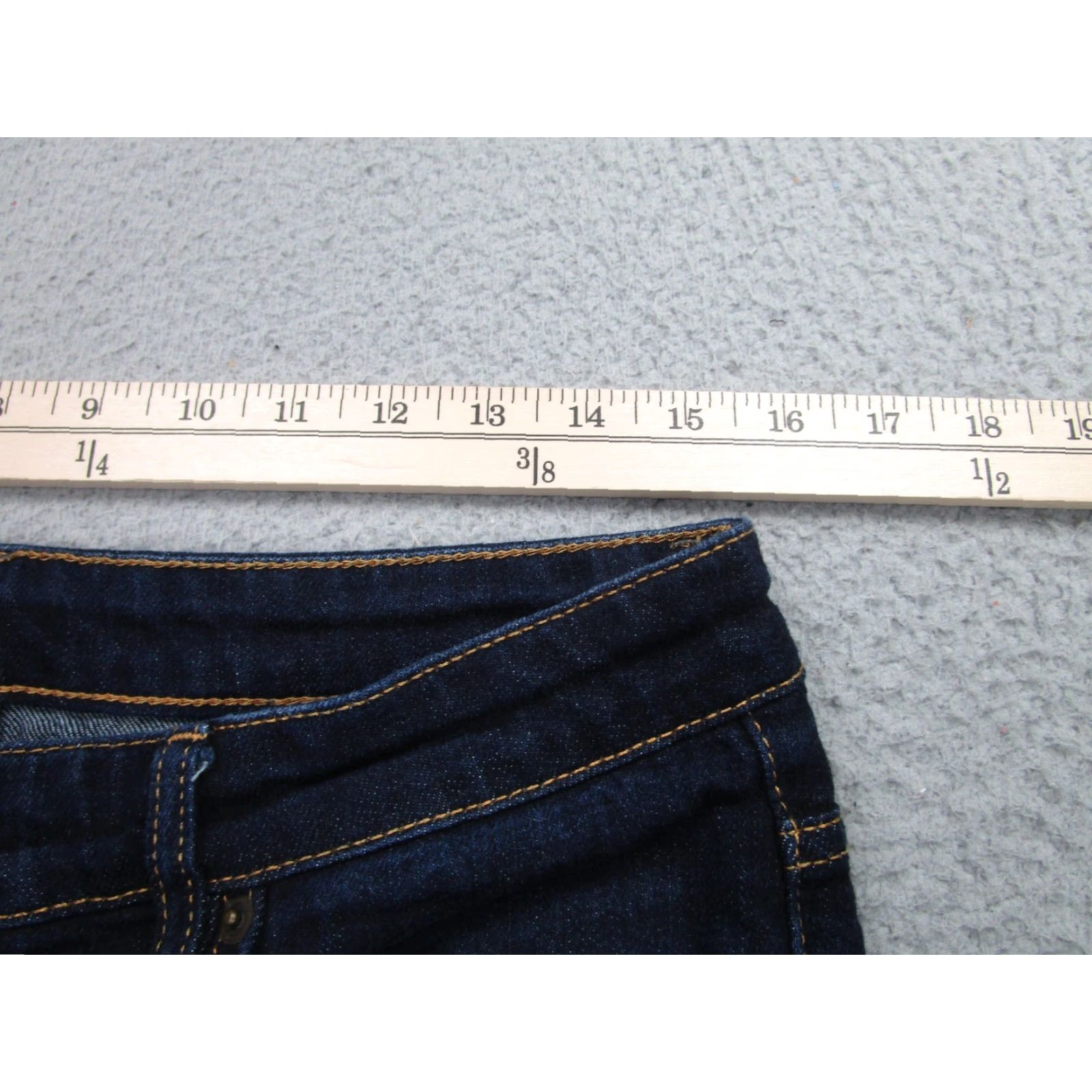 Ksubi Ksubi Jeans Mens 34 Dark Wash Slim Tapered Stretch Denim Button Fly Raw Hem Distressed Logo Mens Size US 34 / EU 50 - 5 Thumbnail