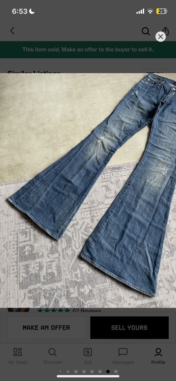 Other Flared Hysteric Glamour LGB If Six Was Nine Denim Jeans y2k Size US 30 / EU 46 - 10 Thumbnail