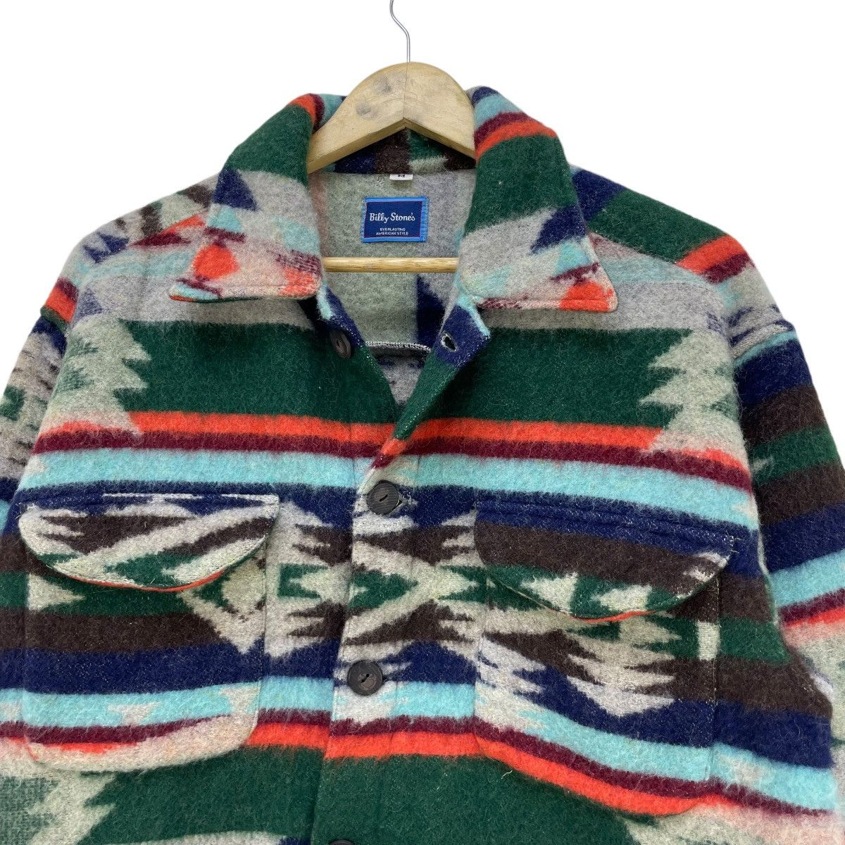 Native × Woolrich Woolen Mills 💥Vintage Billy Stone Dual Pocket Navajo Shirt Jacket Medium Size US M / EU 48-50 / 2 - 3 Thumbnail