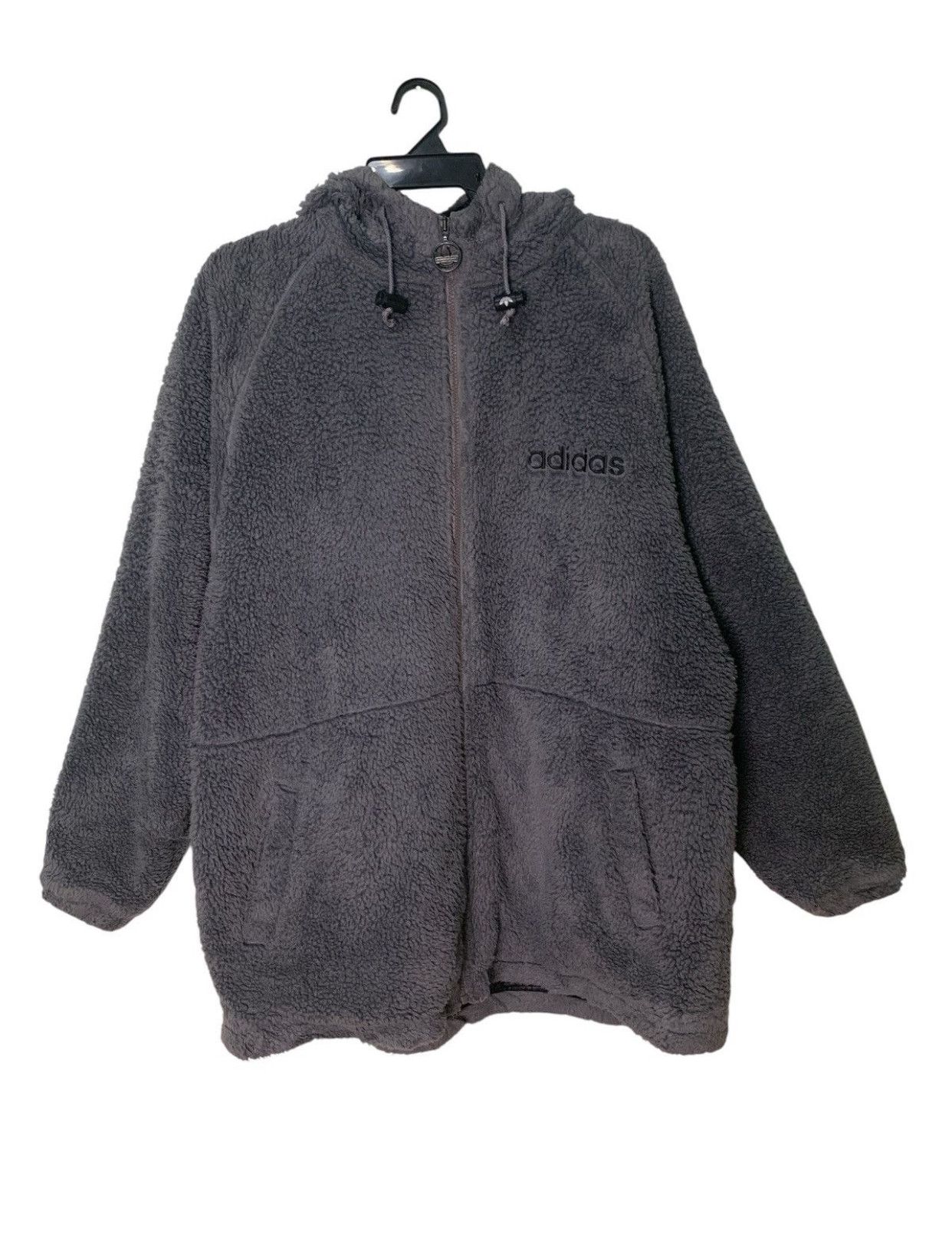 Adidas Rare Design Vintage Adidas Fleece Zip up Hoodie Size US XL / EU 56 / 4 - 1 Thumbnail