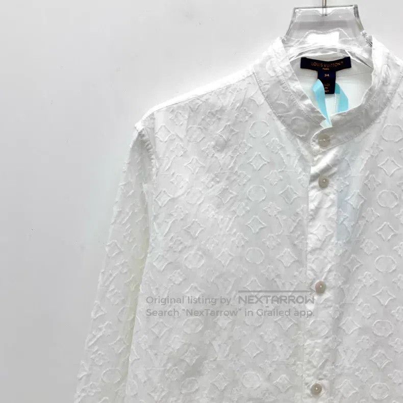 Louis Vuitton Louis Vuitton 24 white logo presbyopic embroidered cotton Size XXS / US 00 / IT 34 - 3 Thumbnail