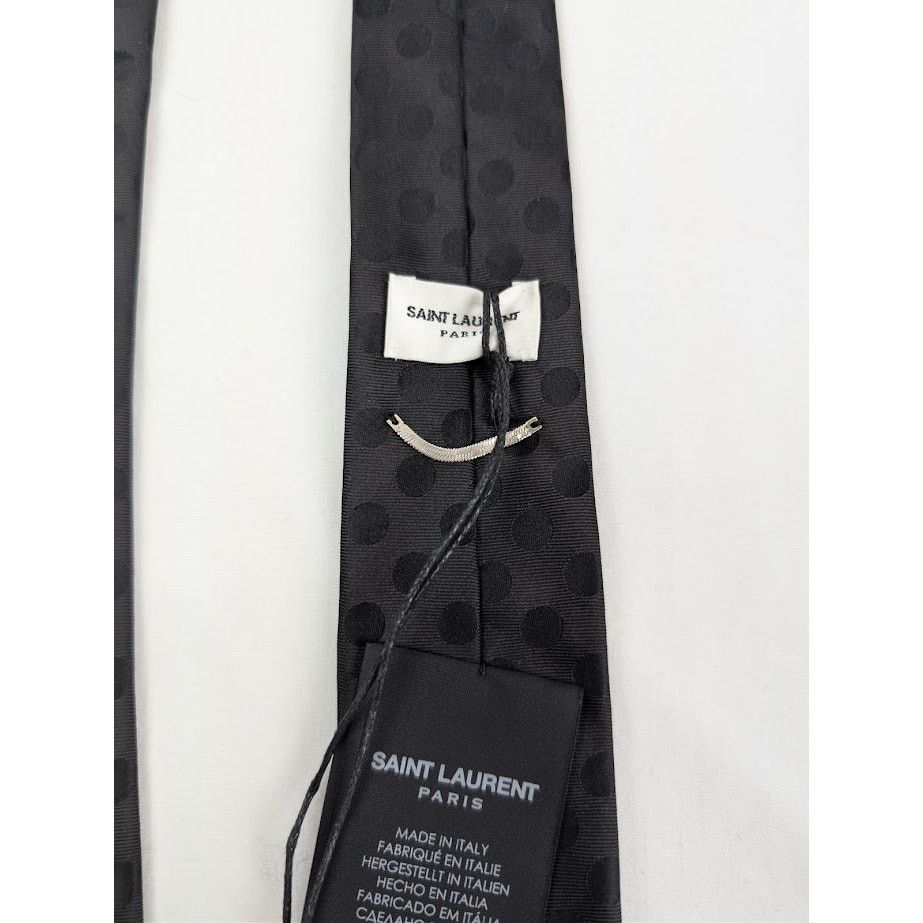 Saint Laurent Paris o1rshd1 Size: OS / Dotted Tie in Black Size ONE SIZE - 9 Thumbnail