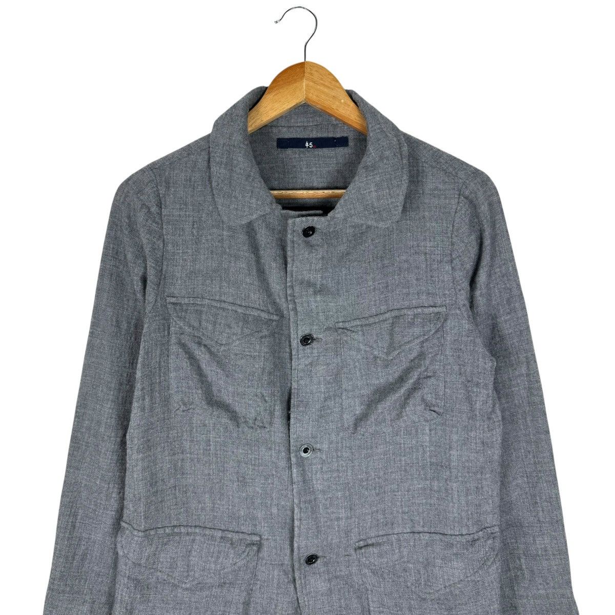 45rpm ❄️45 RPM JAPAN WORKER WOOL BUTTON SHIRTS Size M / US 6-8 / IT 42-44 - 3 Thumbnail