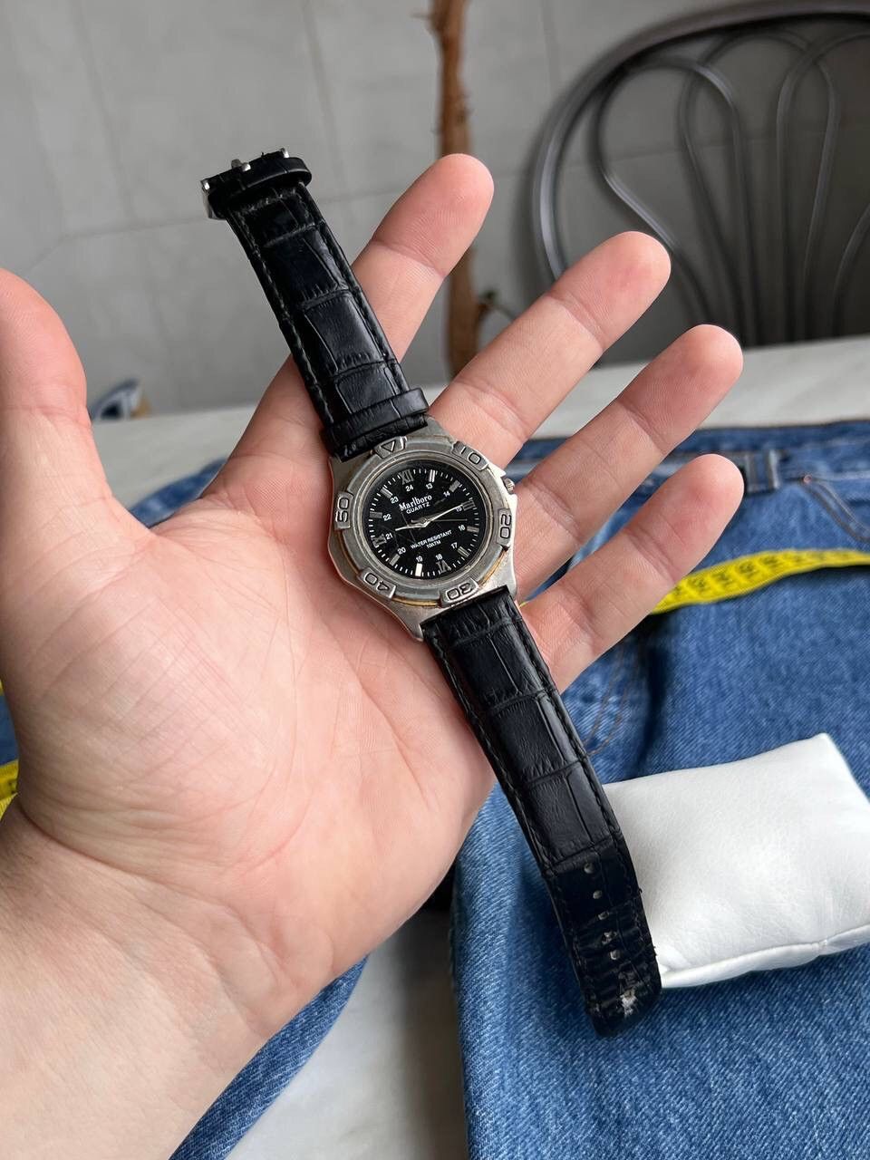 Marlboro × Vintage 90s Marlboro vintage watch racing Black Logo Racing Leather Size ONE SIZE - 8 Thumbnail