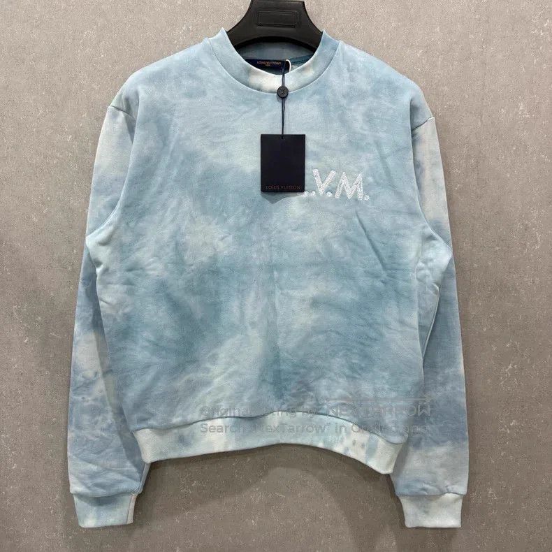 Louis Vuitton Louis Vuitton Sky blue smudged crew neck tie-dyed printed Size US S / EU 44-46 / 1 - 2 Thumbnail