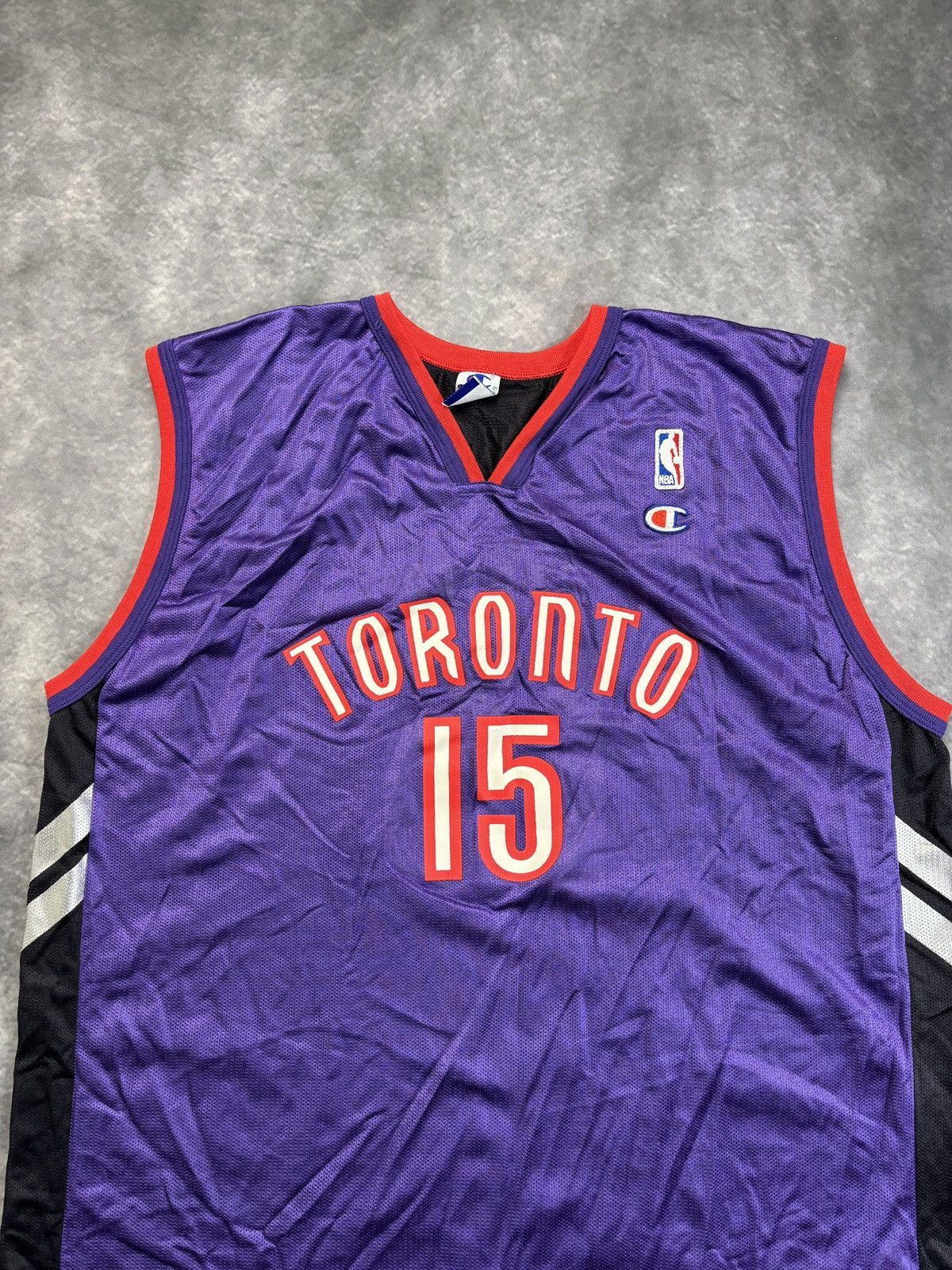 Champion Vintage Toronto Raptors Jersey Vince Carter Purple 1990s NBA Size US XL / EU 56 / 4 - 4 Thumbnail