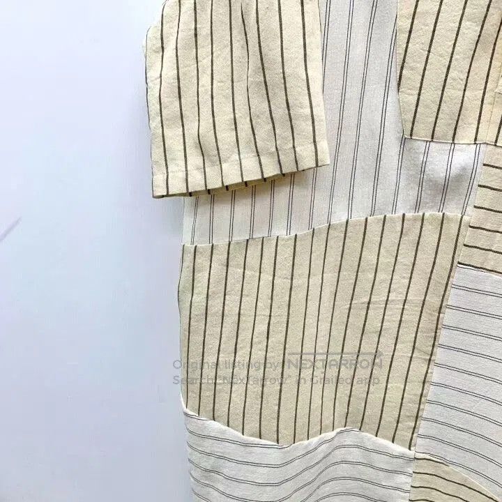 Loewe Loewe Striped Linen Short Sleeve Dress. Size US 36 / EU 52 - 4 Thumbnail