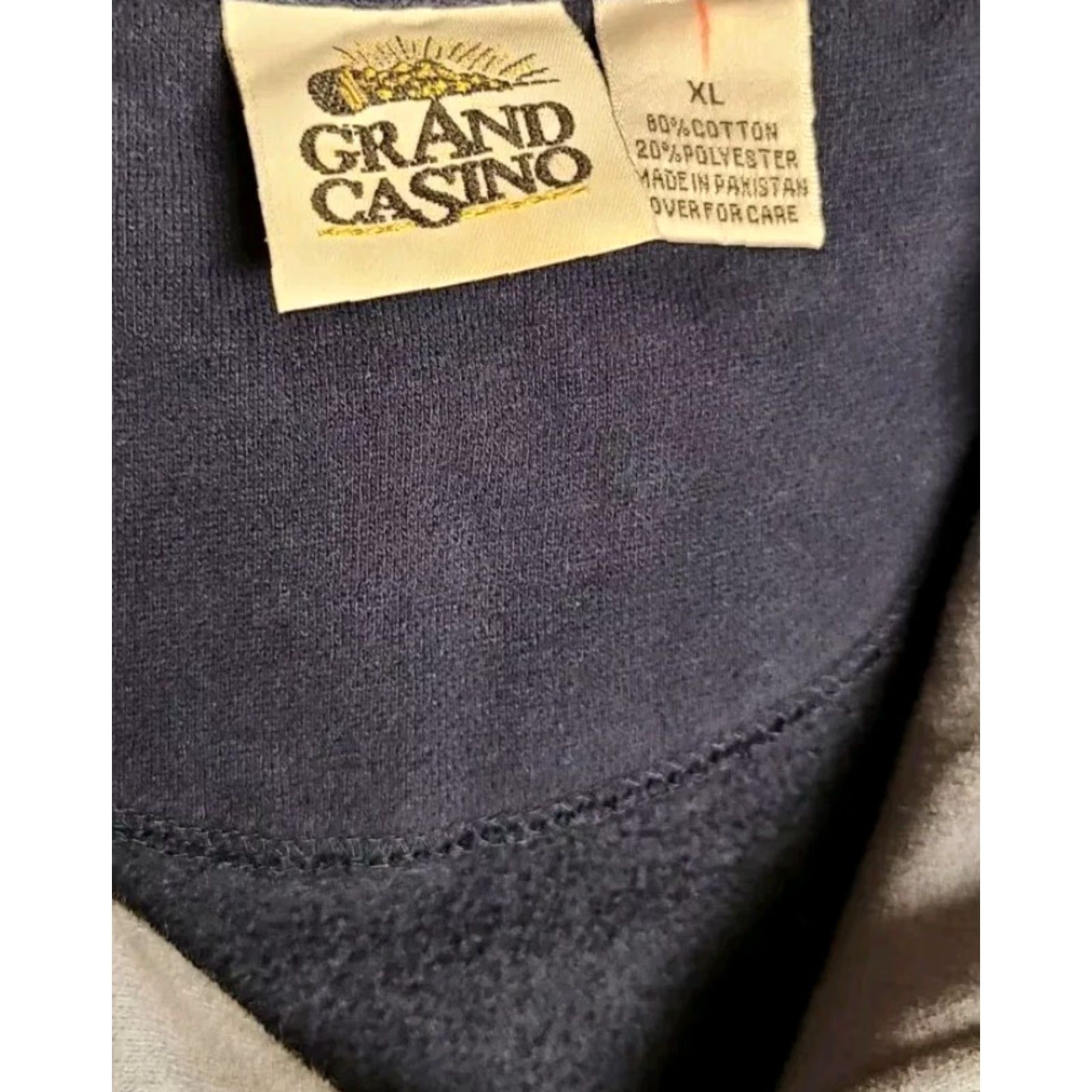 Vintage VINTAGE Grand Casino Sweatshirt 1/4 Zip Blue Men's XL Pockets Pullover Crewneck 90s Gambling Official Size US XL / EU 56 / 4 - 5 Thumbnail