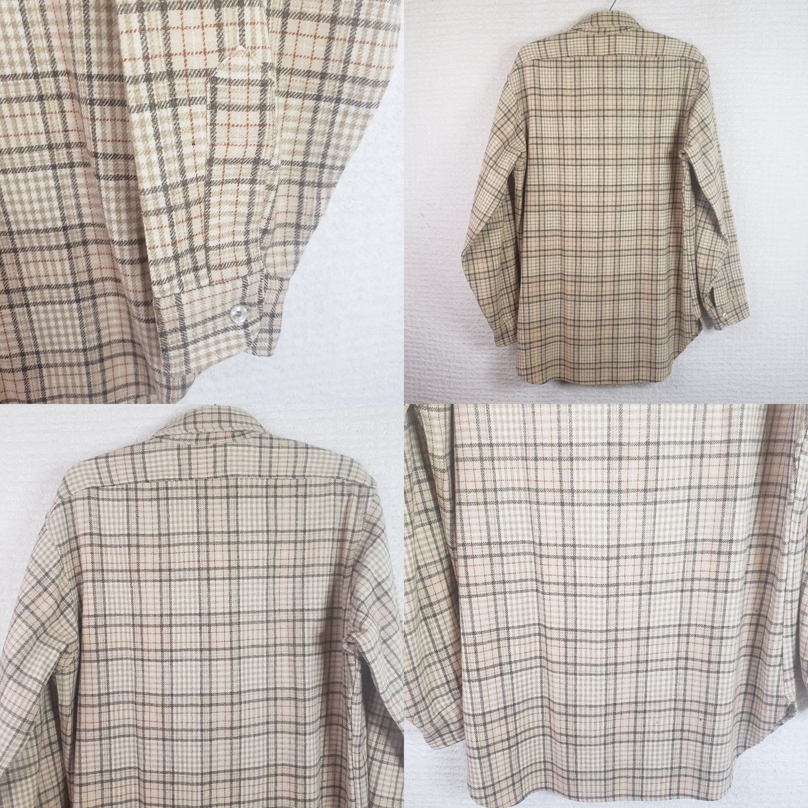 Pendleton Pendleton Shirt LS Men M Tan Brown Plaid Wool Button-Down Vintage Casual Size US M / EU 48-50 / 2 - 8 Thumbnail