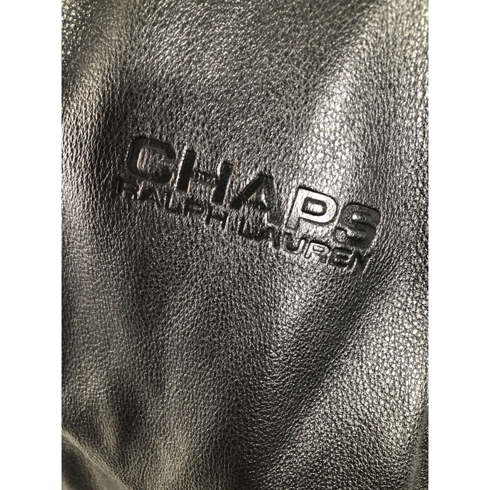 Ralph Lauren RALPH LAUREN CHAPS Leather Heavy Mens M Vintage Embossed Logo Jacket - EXC Black Size M Mens Jacket Size US M / EU 48-50 / 2 - 4 Thumbnail
