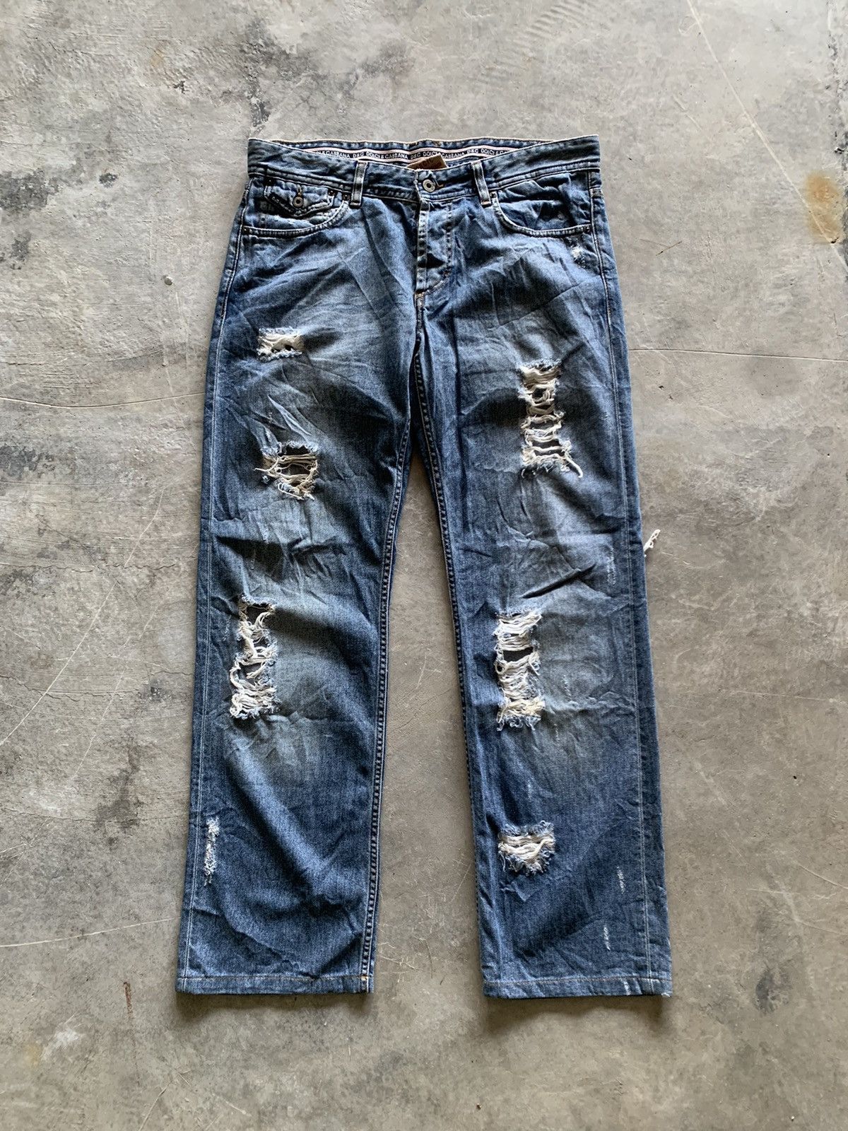 Dolce & Gabbana 00s distressed dolce gabbana crazy design Size US 35 - 1 Thumbnail