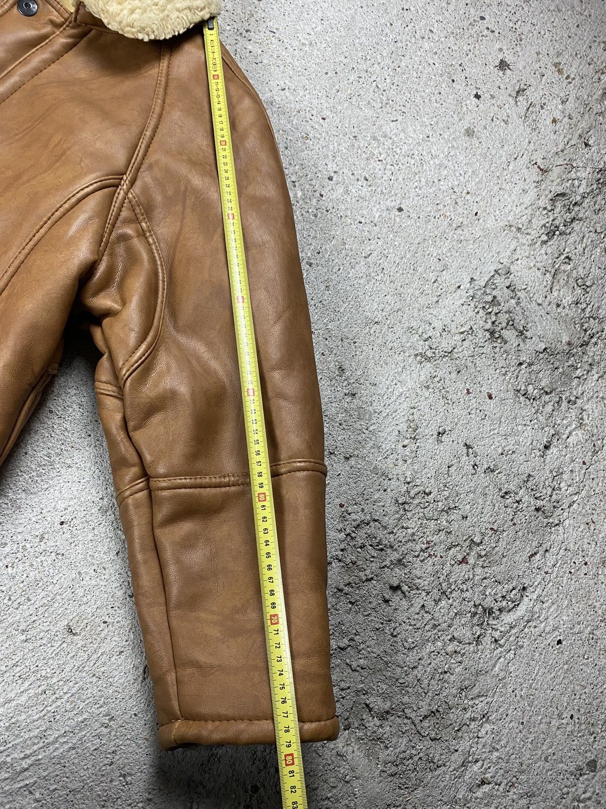 Vintage Shearling leather jacket brown vintage Size US XL / EU 56 / 4 - 18 Thumbnail