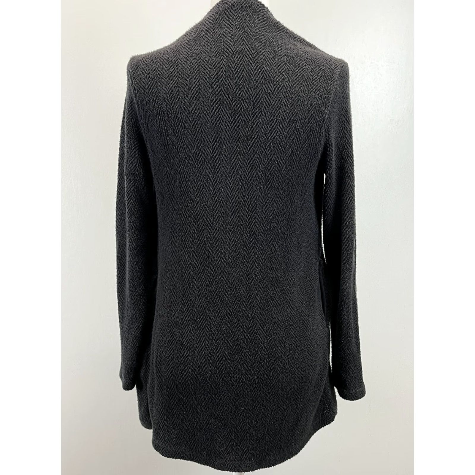 James Perse James Perse Cardigan Women Adult Sz 1 Black Open Front GUC Sweater Size XS / US 0-2 / IT 36-38 - 2 Thumbnail