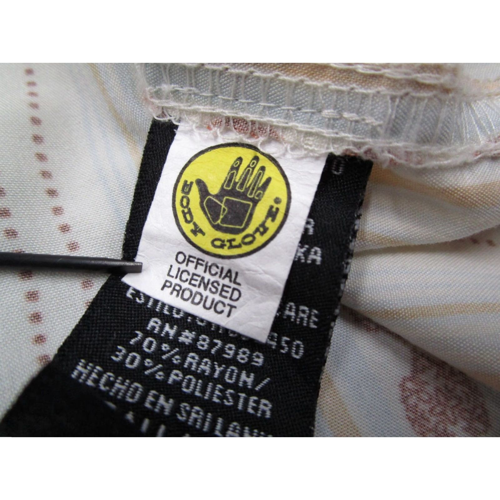 Body Glove Body Glove Shirt Mens XL Beige Striped Retro Pattern Rayon Short Sleeve Button-Up Size US XL / EU 56 / 4 - 5 Thumbnail