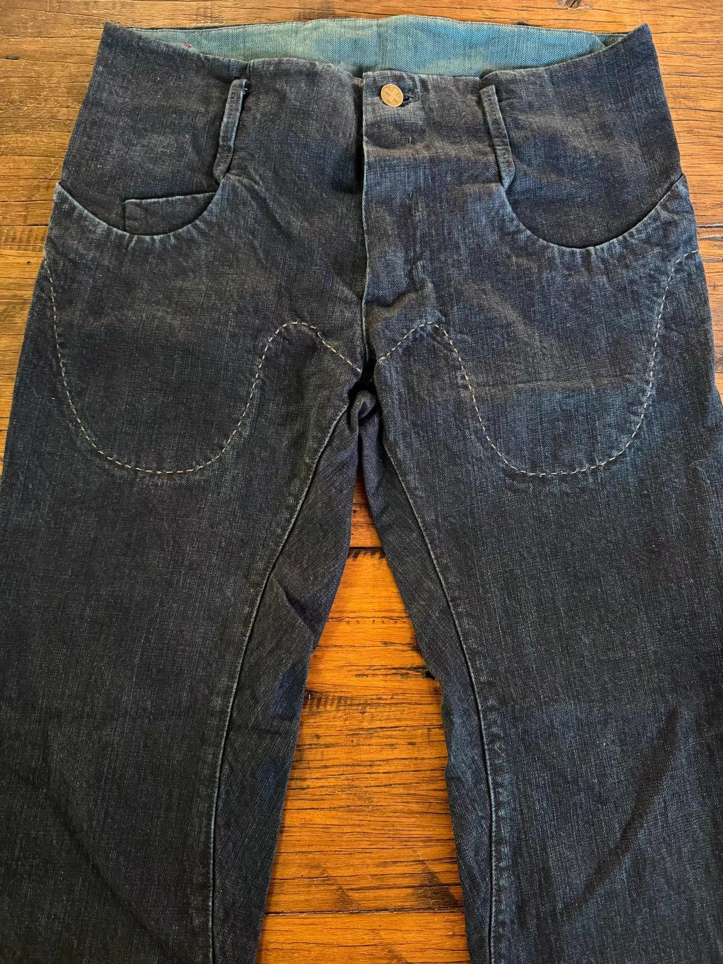Ma+ m.a+18AW limited‑edition blue contrast‑stitch jeans Ｑ25 Size US 32 / EU 48 - 1 Thumbnail