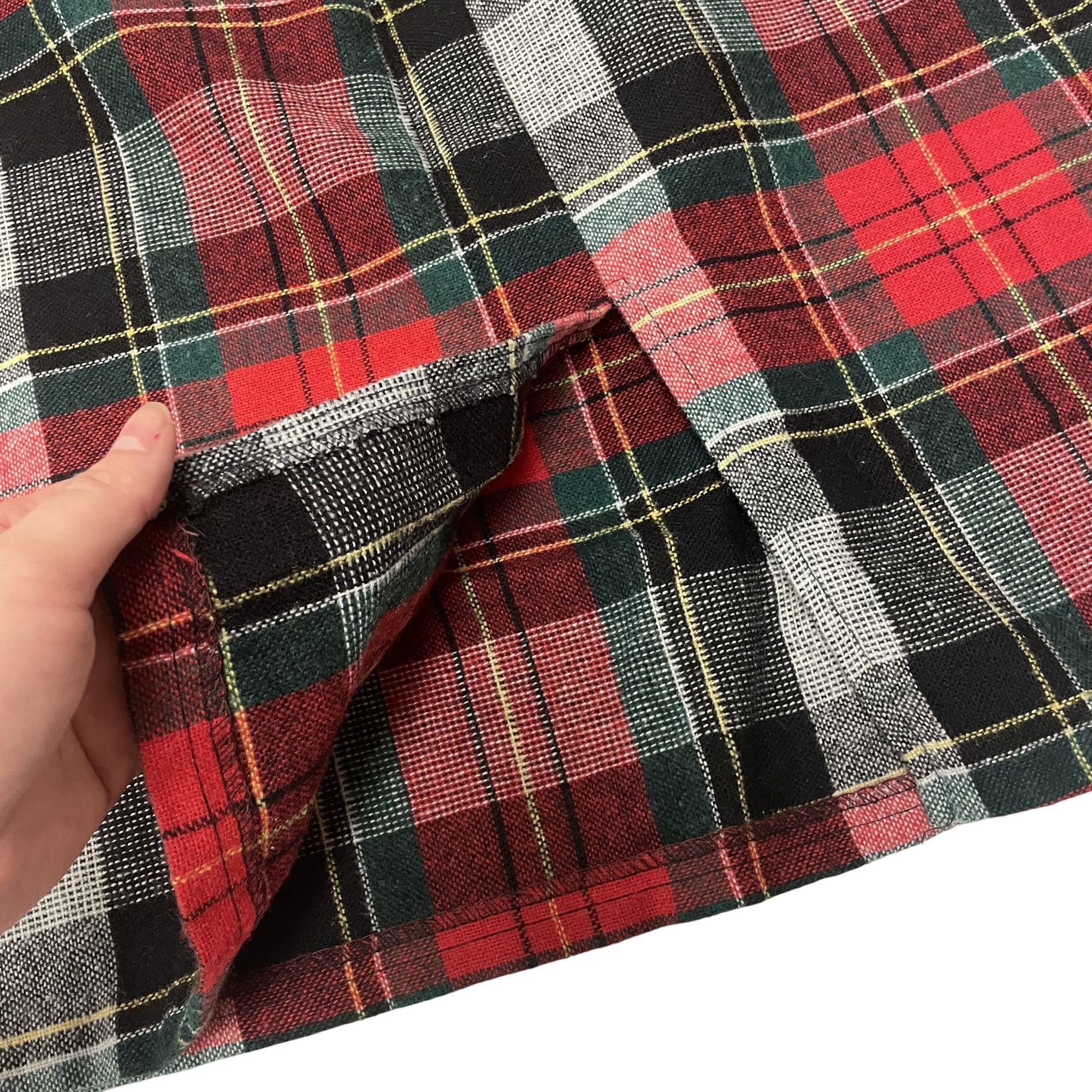 Other Vtg PLAID Thick Wool Tweed MoD Preppy Christmas Skirt Size 30" / US 8 / IT 44 - 5 Thumbnail