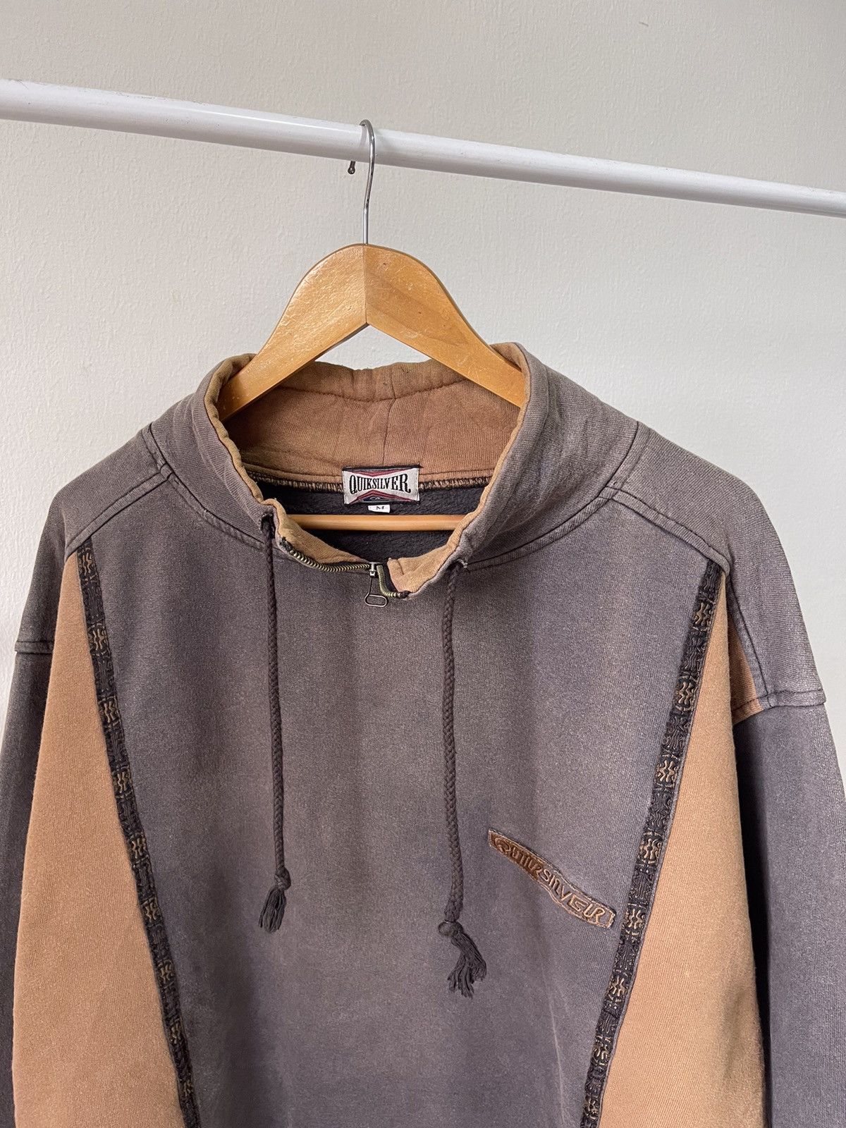 Quiksilver × Vintage 80s Quiksilver Faded Sweatshirt Size US XL / EU 56 / 4 - 3 Thumbnail