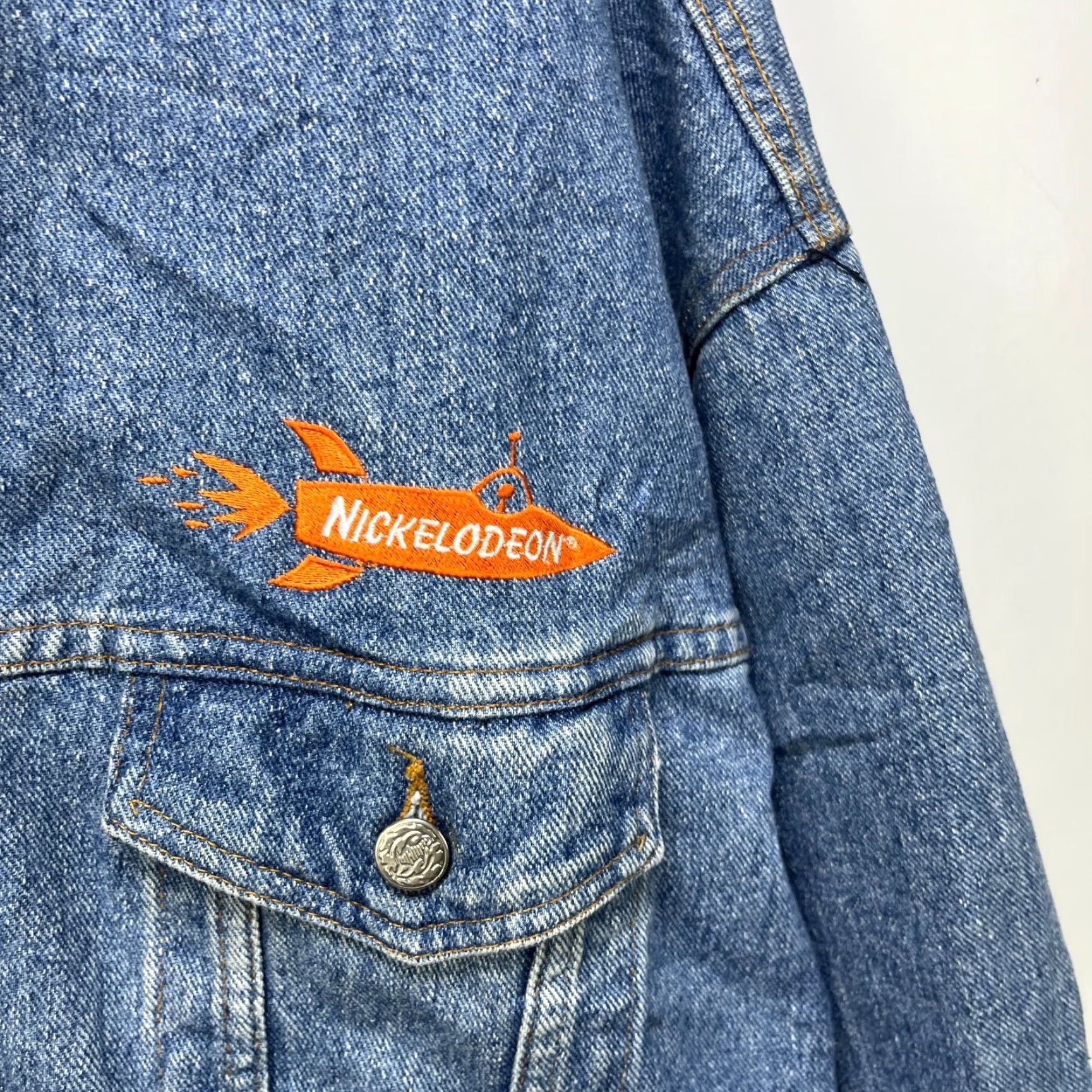 Nickelodeon VINTAGE Nickelodeon 90s Nick At Nite Denim Jacket Bomber 2XL Men Blue Size US XXL / EU 58 / 5 - 7 Thumbnail