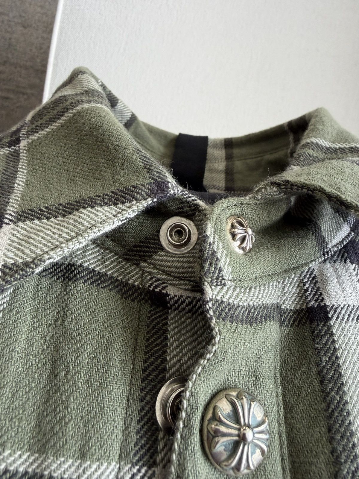 Chrome Hearts Chrome Hearts Work Dog Floral Plaid Flannel Jacket Size US XL / EU 56 / 4 - 2 Thumbnail