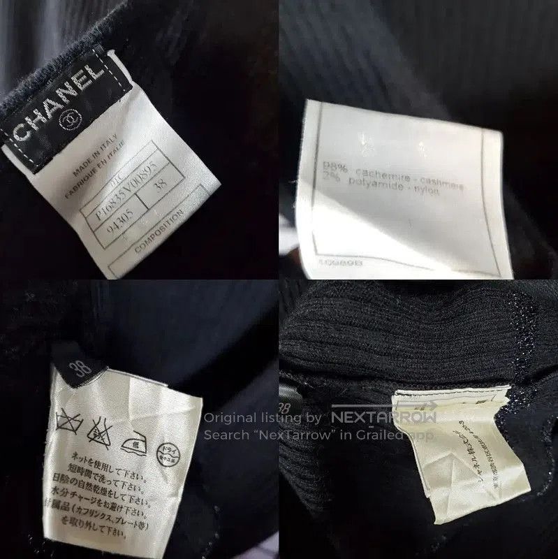 Chanel Chanel Black Cashmere Long Sleeve Top . Size M / US 6-8 / IT 42-44 - 7 Thumbnail