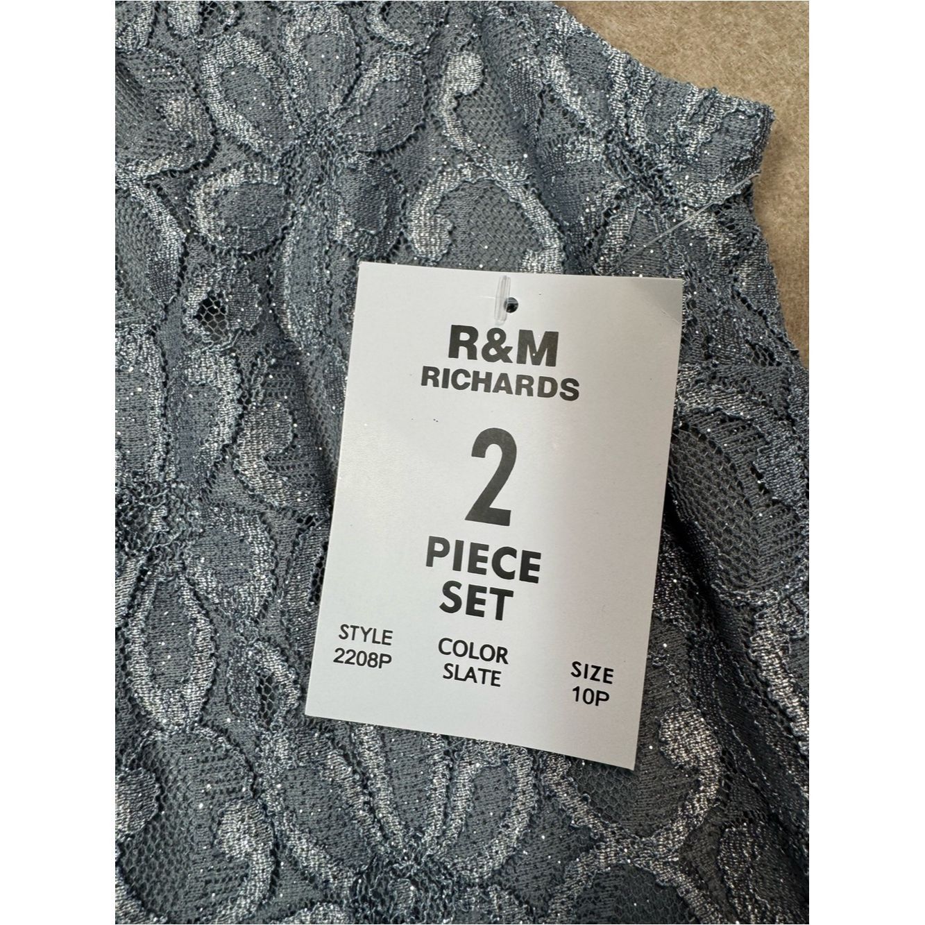 Other NWT New R&M Richards Beaded Dress And Flyaway Jacket Grey S Size L / US 10 / IT 46 - 9 Thumbnail