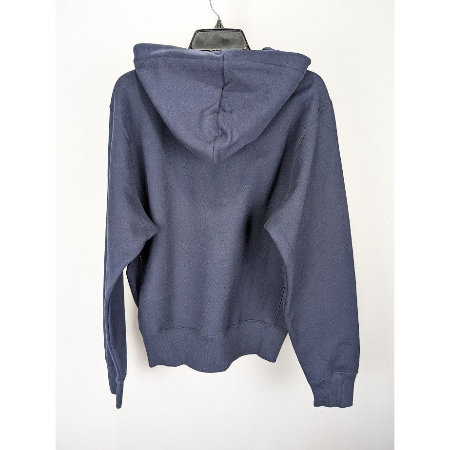 Saint Laurent Paris o1rshd1 Molleton Doux Gots Hoodie In Marine Size US M / EU 48-50 / 2 - 9 Thumbnail