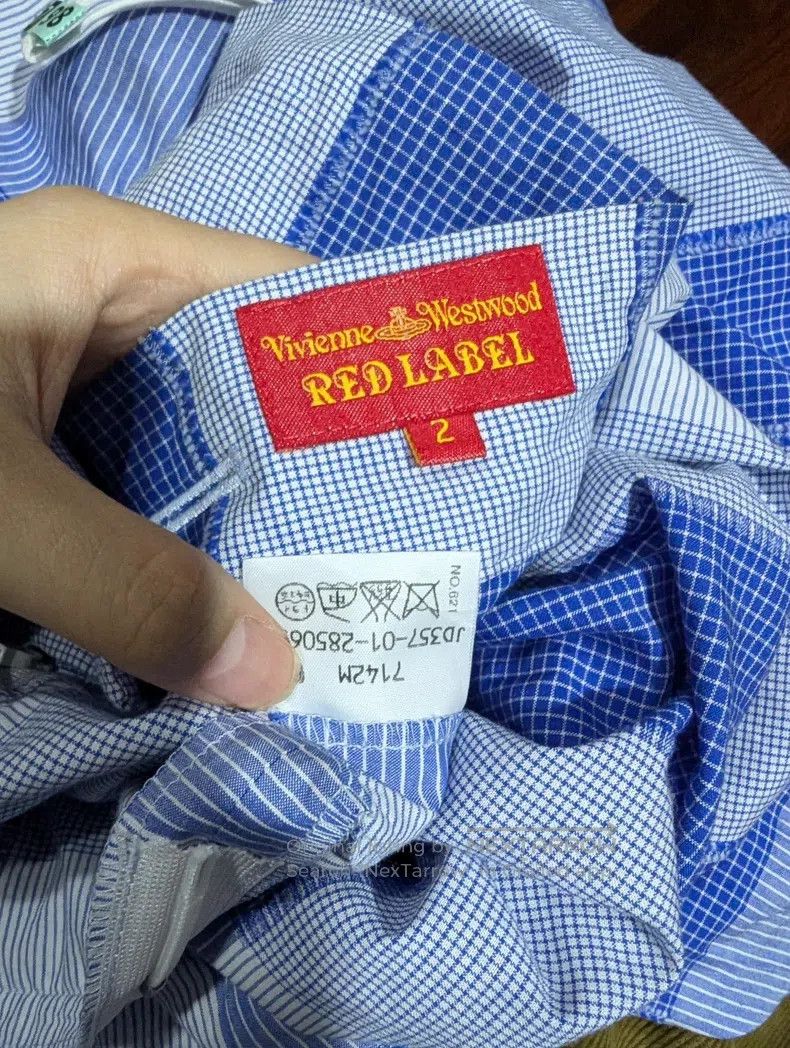 Vivienne Westwood Vivienne Westwood size 2 Asymmetrical Blue Plaid Skirt with Size 26" / US 2 / IT 38 - 3 Thumbnail